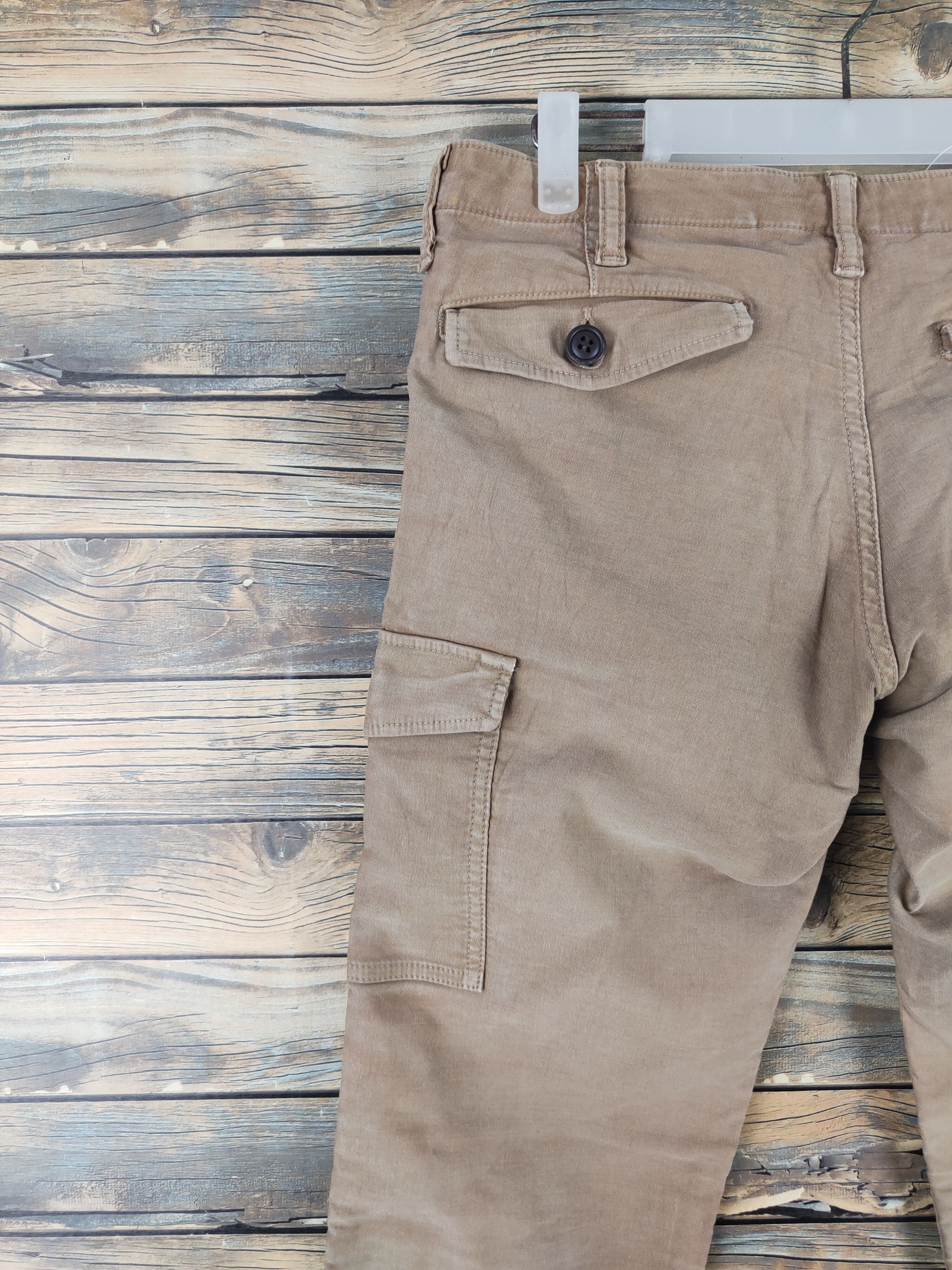 HOLLYWOOD RANCH MARKET DL HR Market Beige Multipocket Cargo Pants #46-263T Size US 30 / EU 46 - 8 Thumbnail