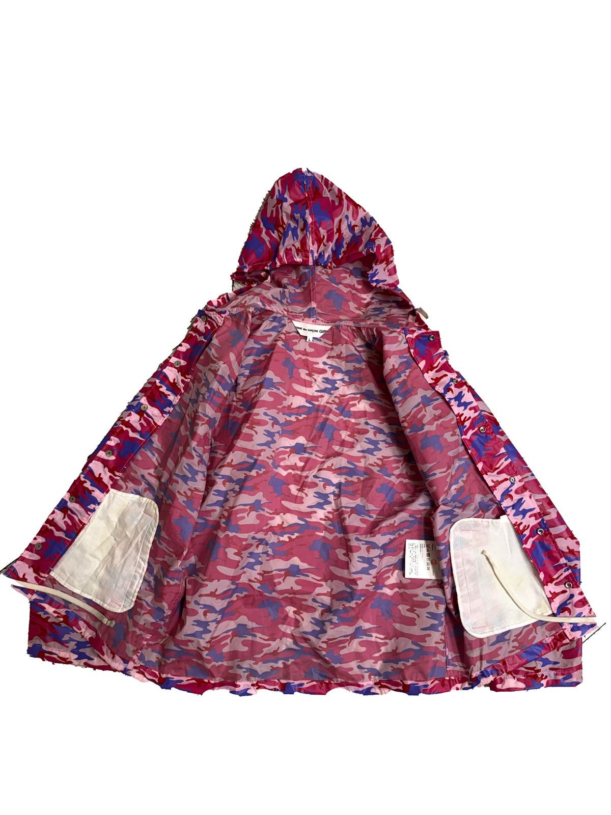 Comme des Garcons Comme des Garcons Girl Pink and Blue Camo Hooded Jacket Size S / US 4 / IT 40 - 4 Thumbnail