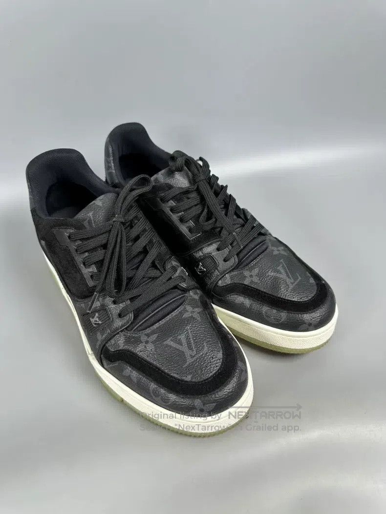 Louis Vuitton Louis Vuitton Classic Black Flower Trainer Casual Shoes Size US 7 / EU 40 - 2 Thumbnail