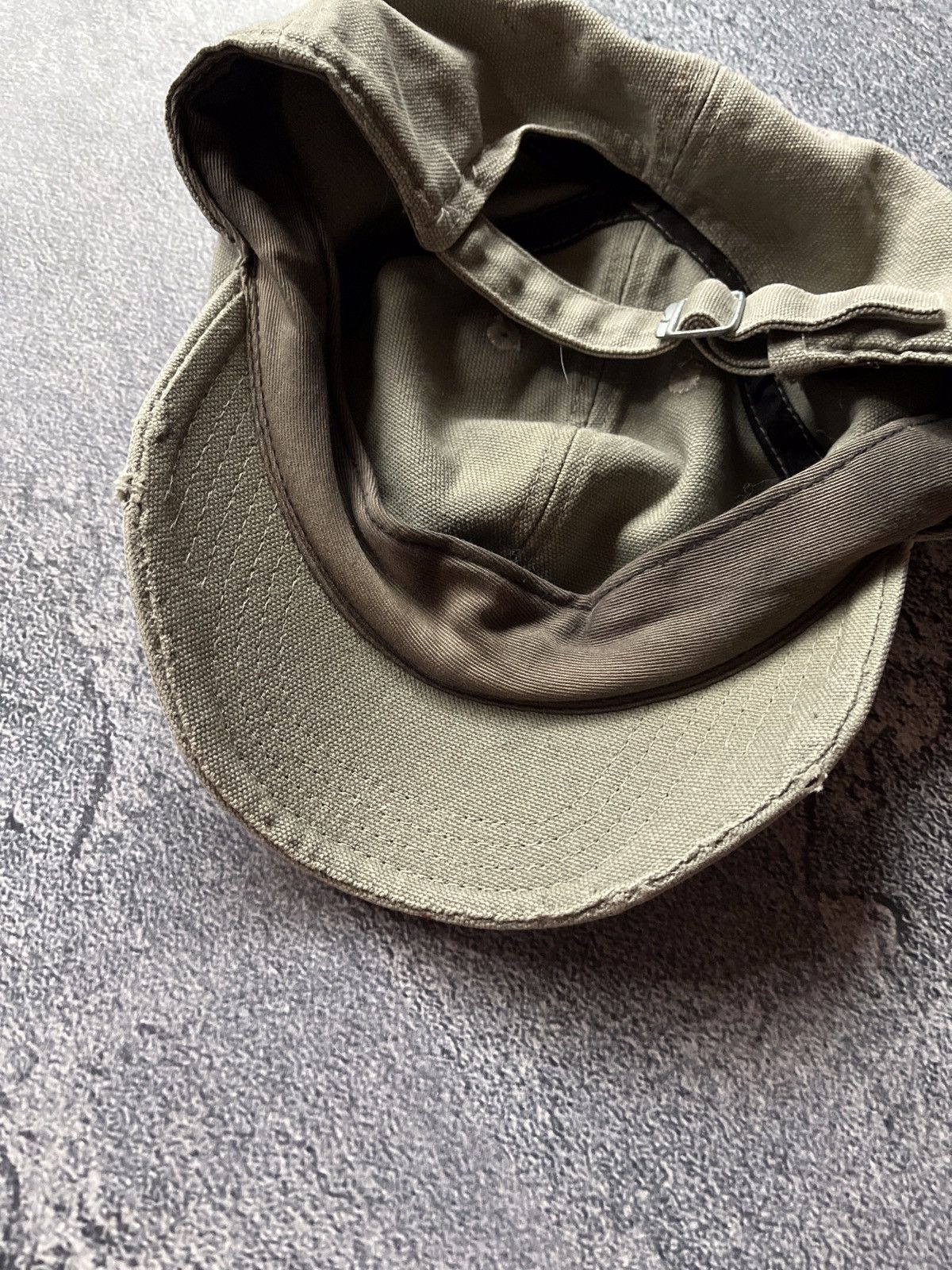 Nike × Vintage Vintage Nike Metal Swoosh Cap Dad Hat 90s like drill Size ONE SIZE - 4 Thumbnail