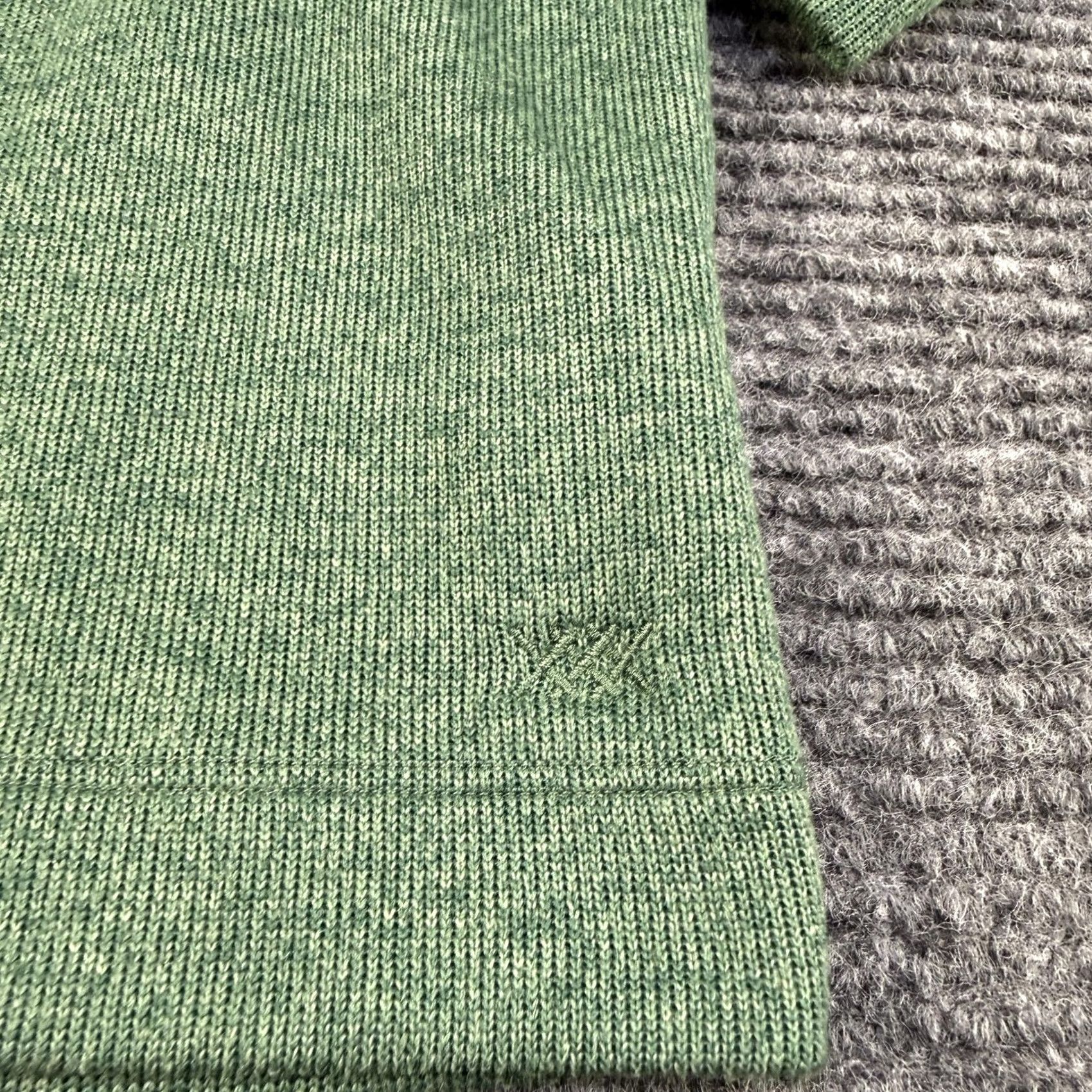 Rhone Rhone Mens Pullover Quarter Zip Mock Neck Long Sleeve Green 100% Polyester Casual Gym Running Walking Style: Pullover Size US M / EU 48-50 / 2 - 4 Thumbnail