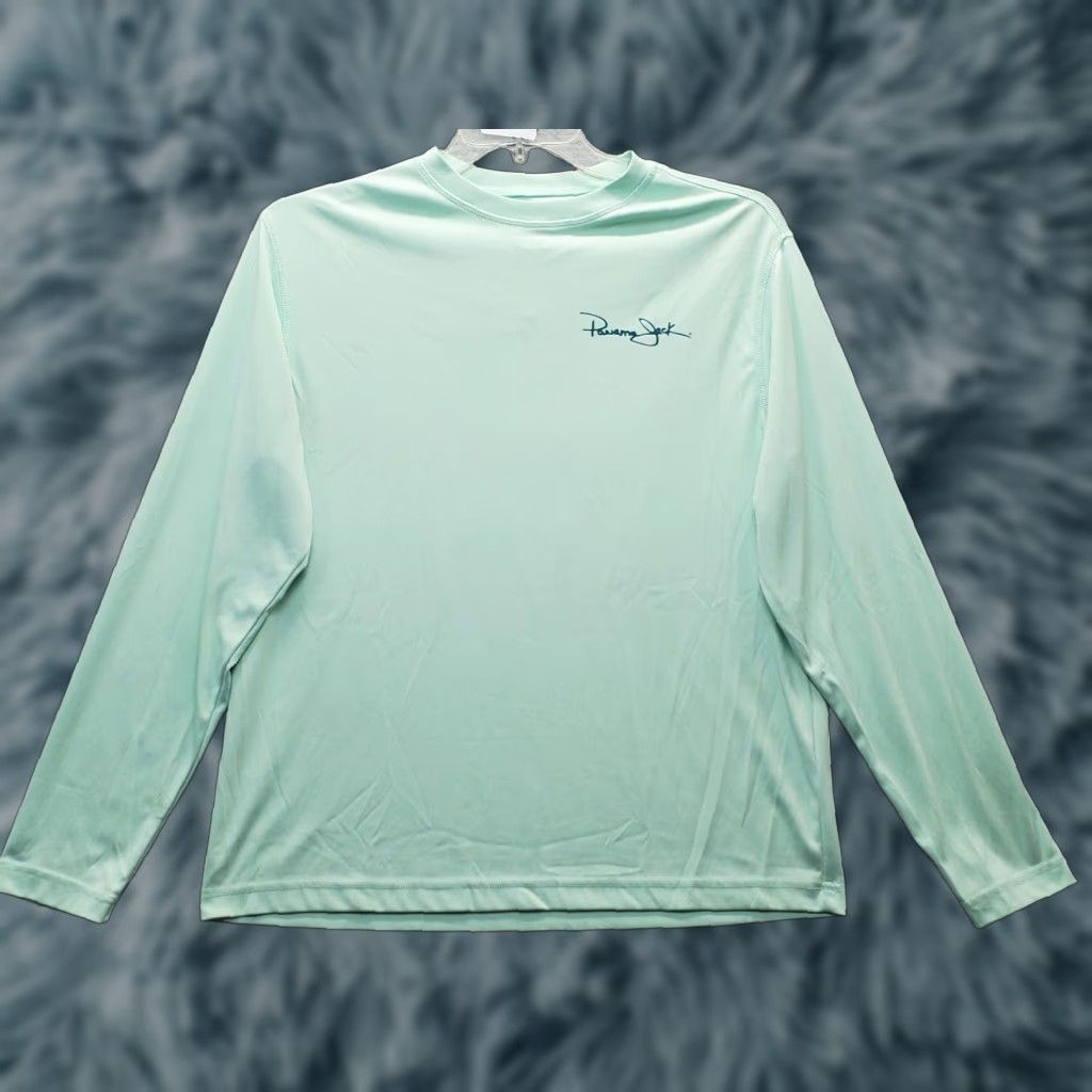 Panama Jack Panama Jack Mens T-Shirt Shirt Long Sleeve Crew Neck Green Quick Dry Wicking Size US M / EU 48-50 / 2 - 1 Thumbnail