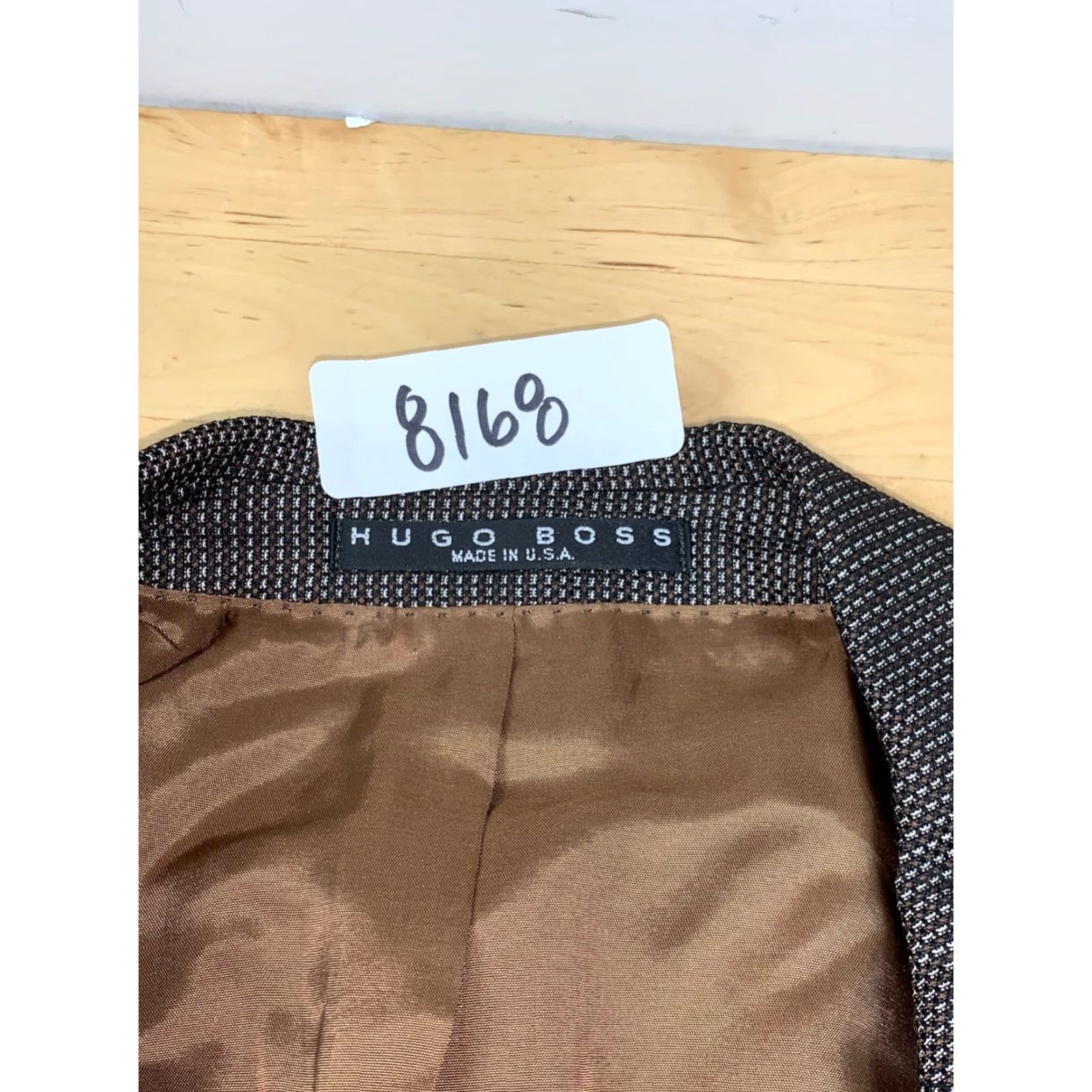 Hugo Boss VINTAGE Hugo Boss Scorsese Coat Jacket Blazer Mens 46 Long Brown Wool Silk USA 2 Piece 8168 Size 46R - 2 Thumbnail
