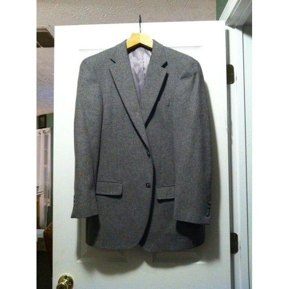 image of Club Room Men's 100%camelhair Sport Jacket Blazer Size: 43R in Grey (Size Large)