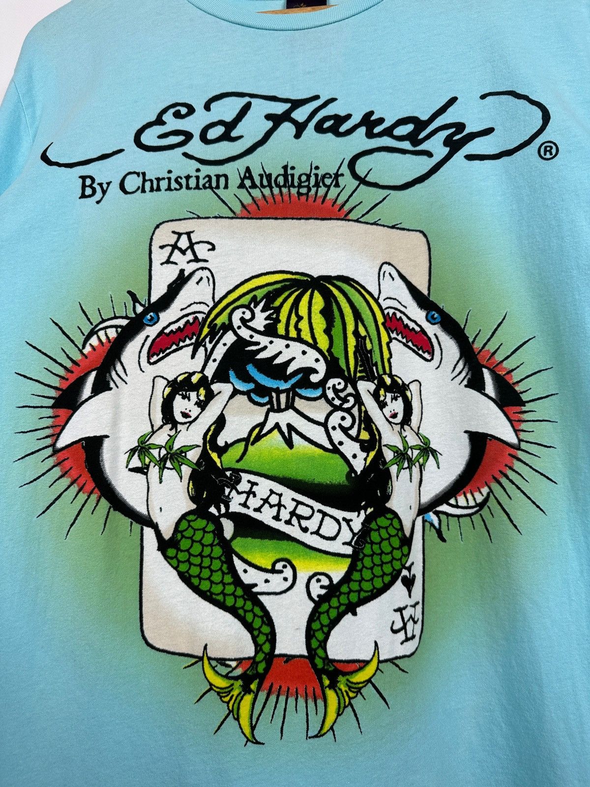 Vintage Ed Hardy by Christian Audigier Blue T-Shirt