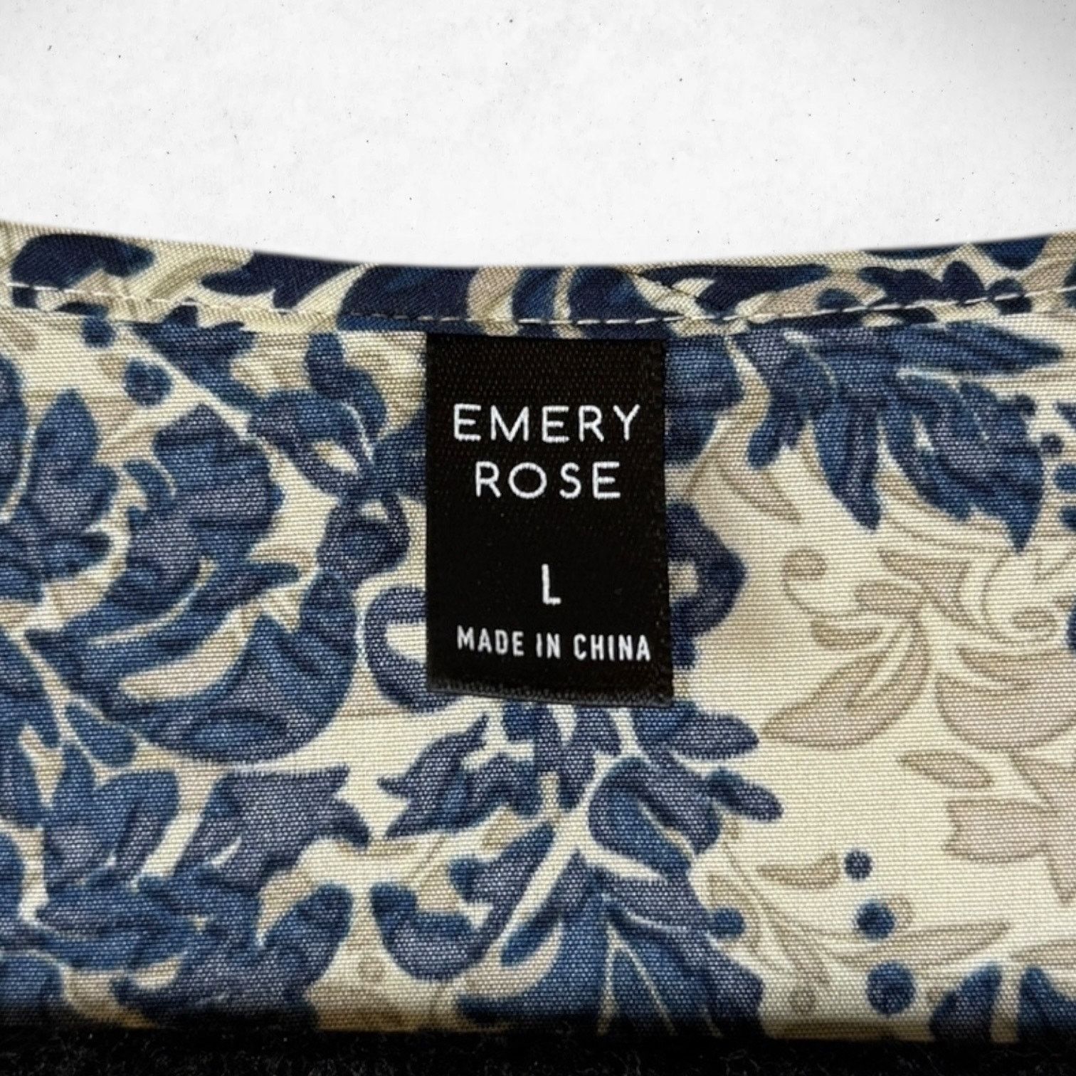 Other Emery Rose Tunic Top Size L Short Sleeves Floral Blue Size L / US 10 / IT 46 - 3 Thumbnail