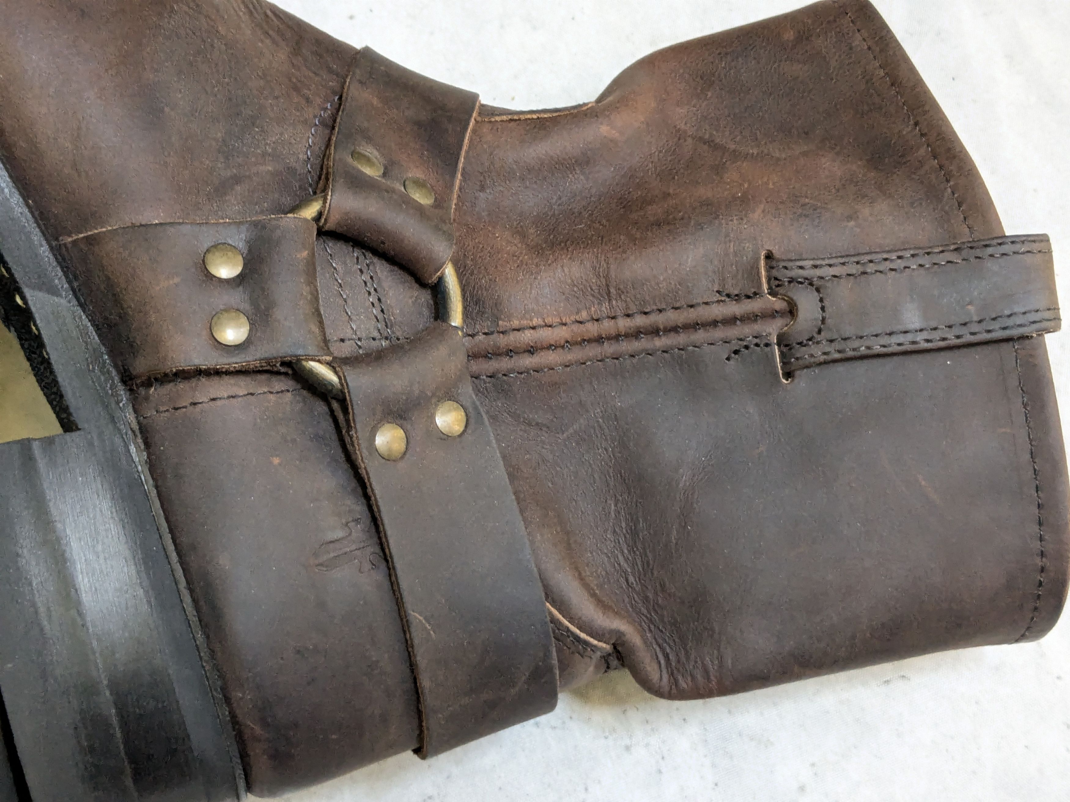 Frye Frye Harness Boots Brown Leather 11 M Buckle Strap Size US 11 / EU 44 - 10 Thumbnail