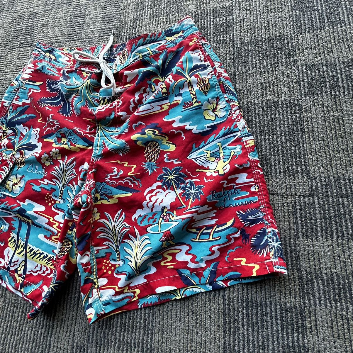 Polo Ralph Lauren Polo Ralph Lauren AOP Hawaiian Swim Trunk Board Shorts Size US 32 / EU 48 - 2 Thumbnail