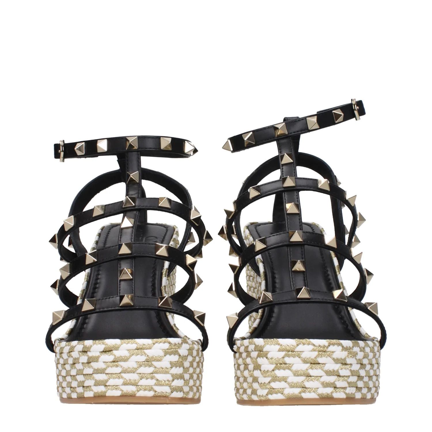Valentino ob1o1e1224 Leather Wedges in Black Size US 7 / IT 37 - 3 Thumbnail