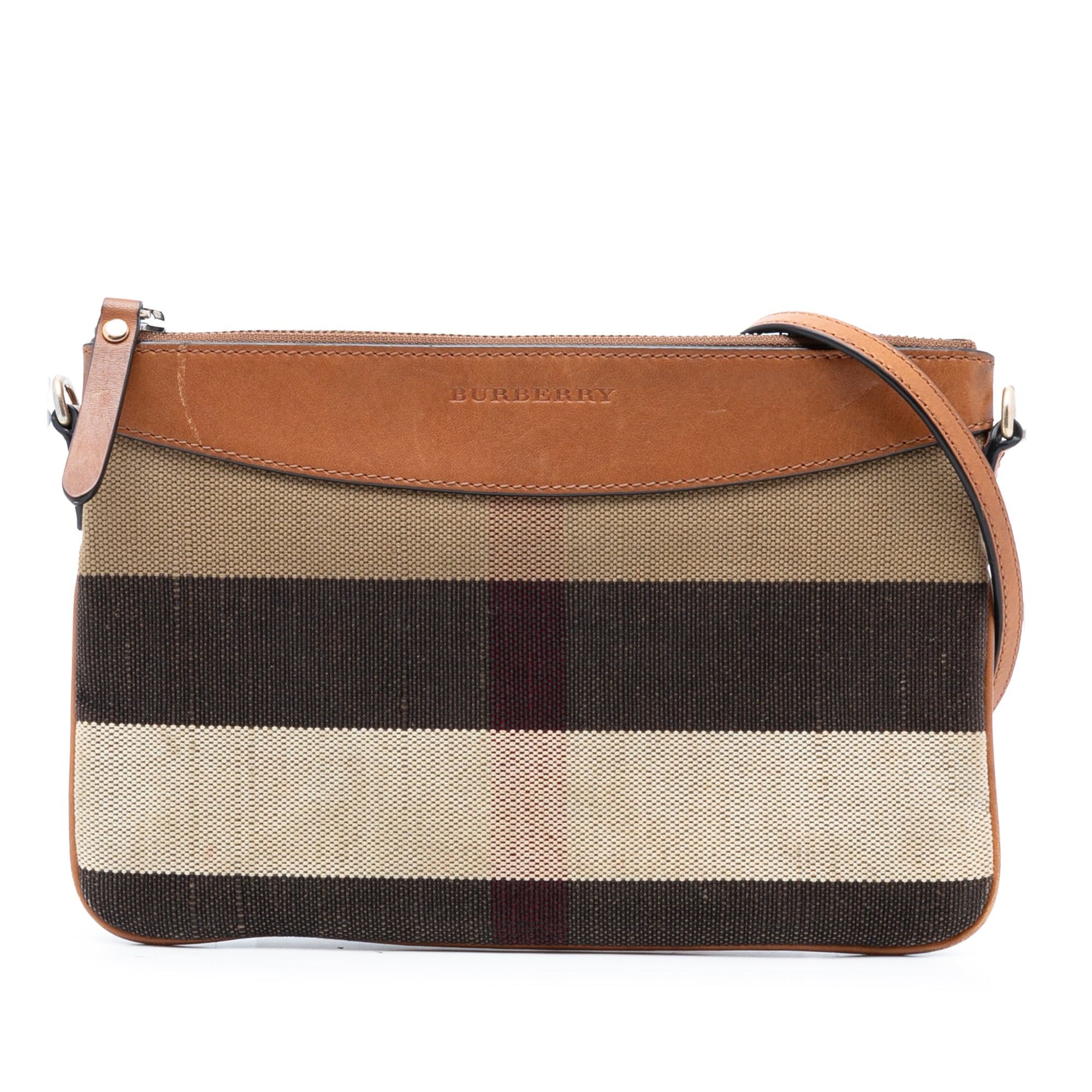 Burberry Mega Check Canvas Peyton Crossbody Size ONE SIZE - 1 Thumbnail