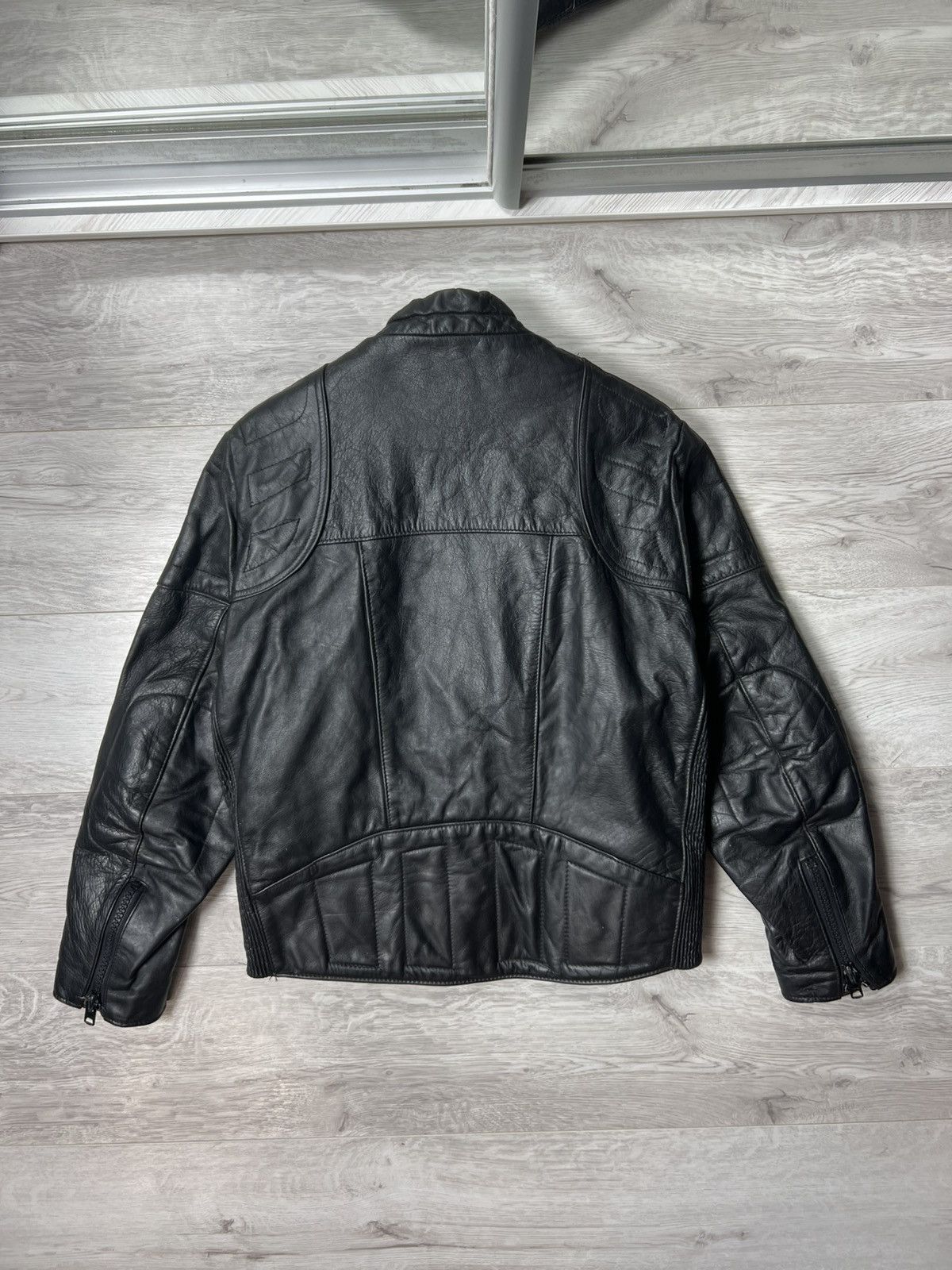 Genuine Leather Vintage Heavyweight Biker Motorcycle Leather Jacket Racing Size US M / EU 48-50 / 2 - 20 Thumbnail