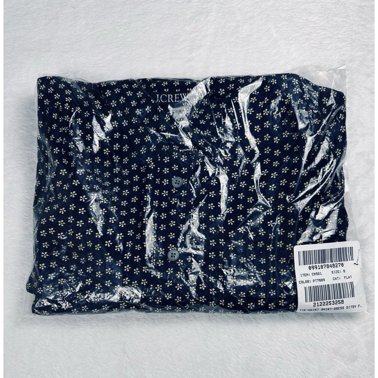 J.Crew J.Crew Tie-Waist Shirt-Dress In Daisy Floral Print Navy Sz 8 Size M / US 6-8 / IT 42-44 - 15 Thumbnail