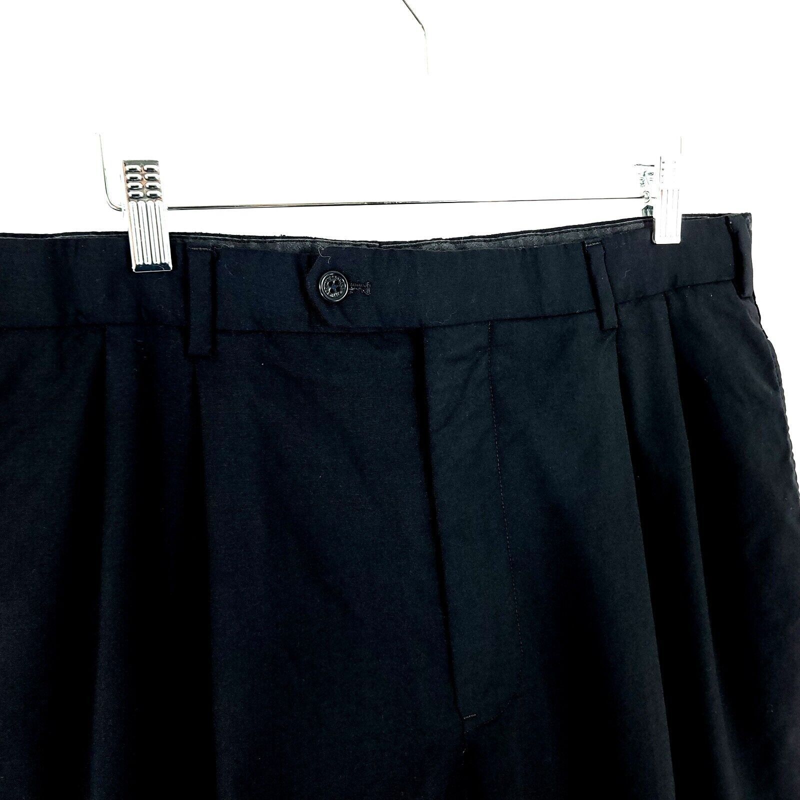 Brooks Brothers Brooks Brothers Loro Piana Wool Blue Pleated Cuffed Mid Rise Size 34S - 2 Thumbnail