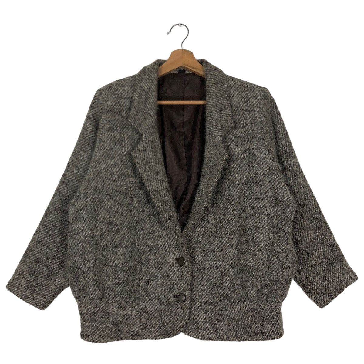 Japanese Brand 🔥Vintage Herringbone Wool Bomber Jacket Issey Miyake Japan Size US M / EU 48-50 / 2 - 1 Thumbnail