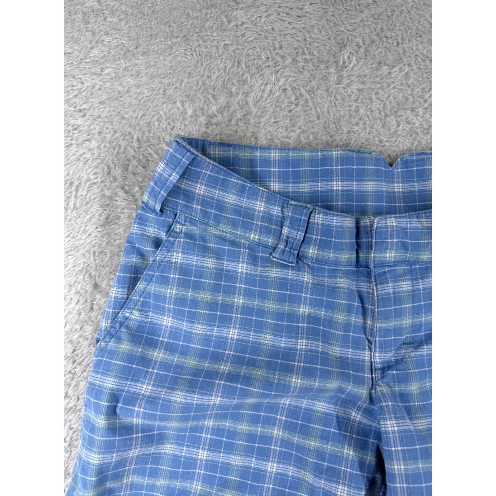 The North Face The North Face Shorts Women Regular 6 Blue Plaid Cotton Blend Knit Chino Golf 30x10 Size 28" / US 6 / IT 42 - 4 Thumbnail