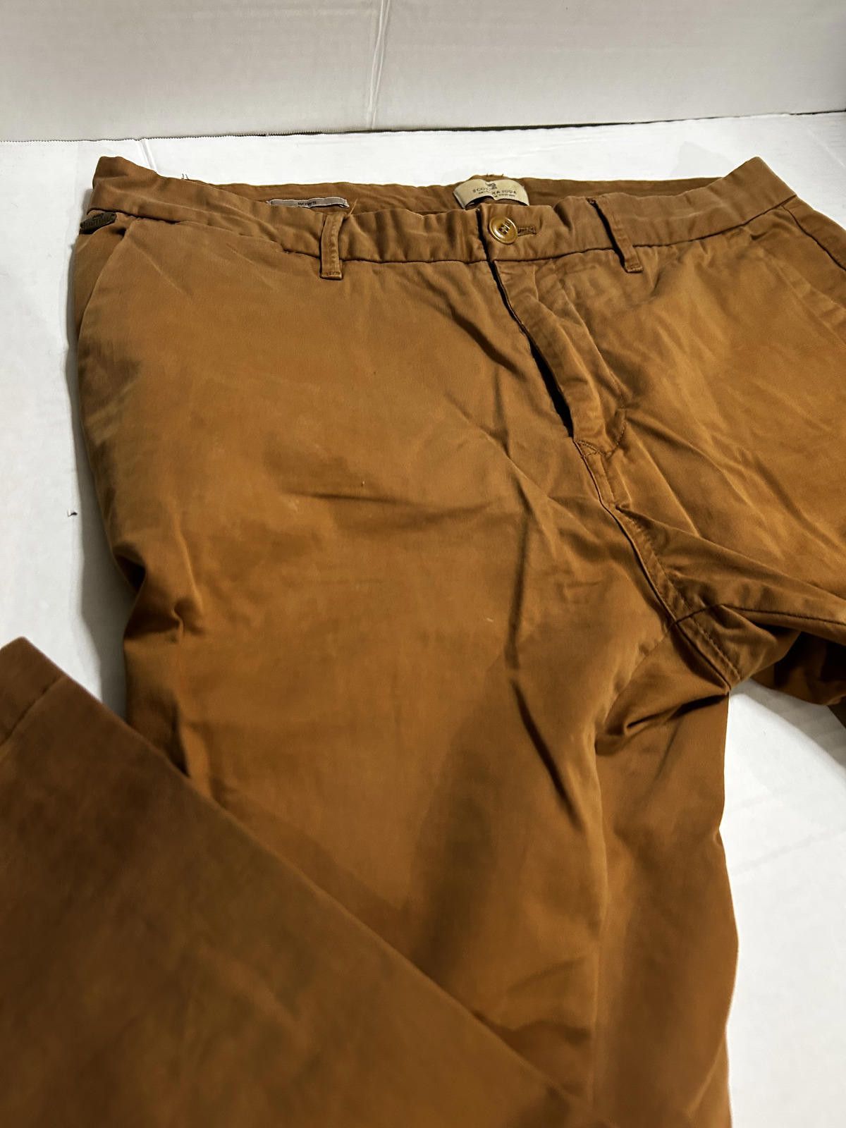 Scotch & Soda Scotch & Soda Bowie Slim Fit Chino Pants 32x34 Brown Stretch Size US 32 / EU 48 - 6 Thumbnail