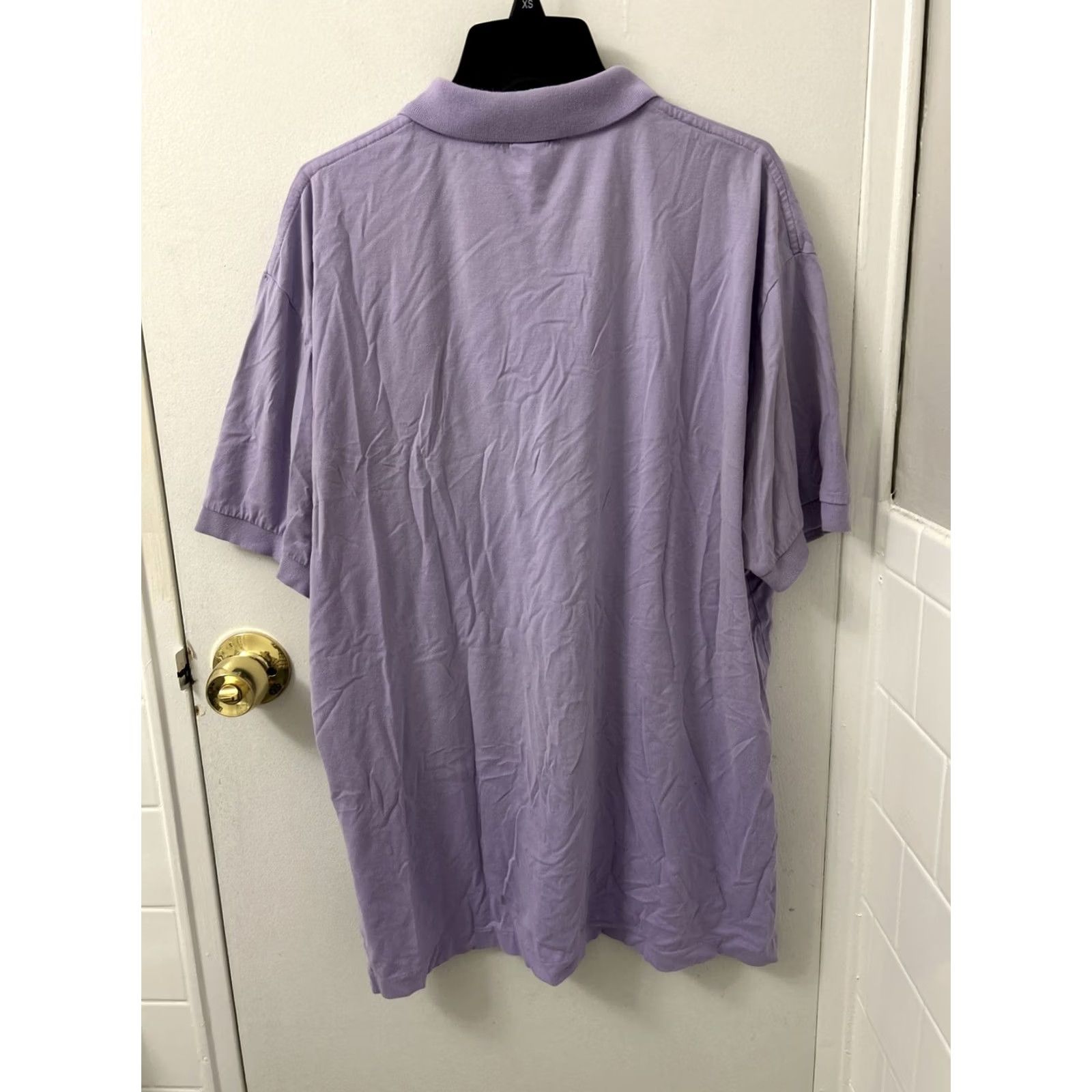 Polo Ralph Lauren VINTAGE Polo Ralph Lauren Shirt Mens L Purple Green Pony Short Sleeve Collared Button Knit Cotton Classic Casual Preppy Designer 90s / 00s Mens Size US L / EU 52-54 / 3 - 7 Thumbnail