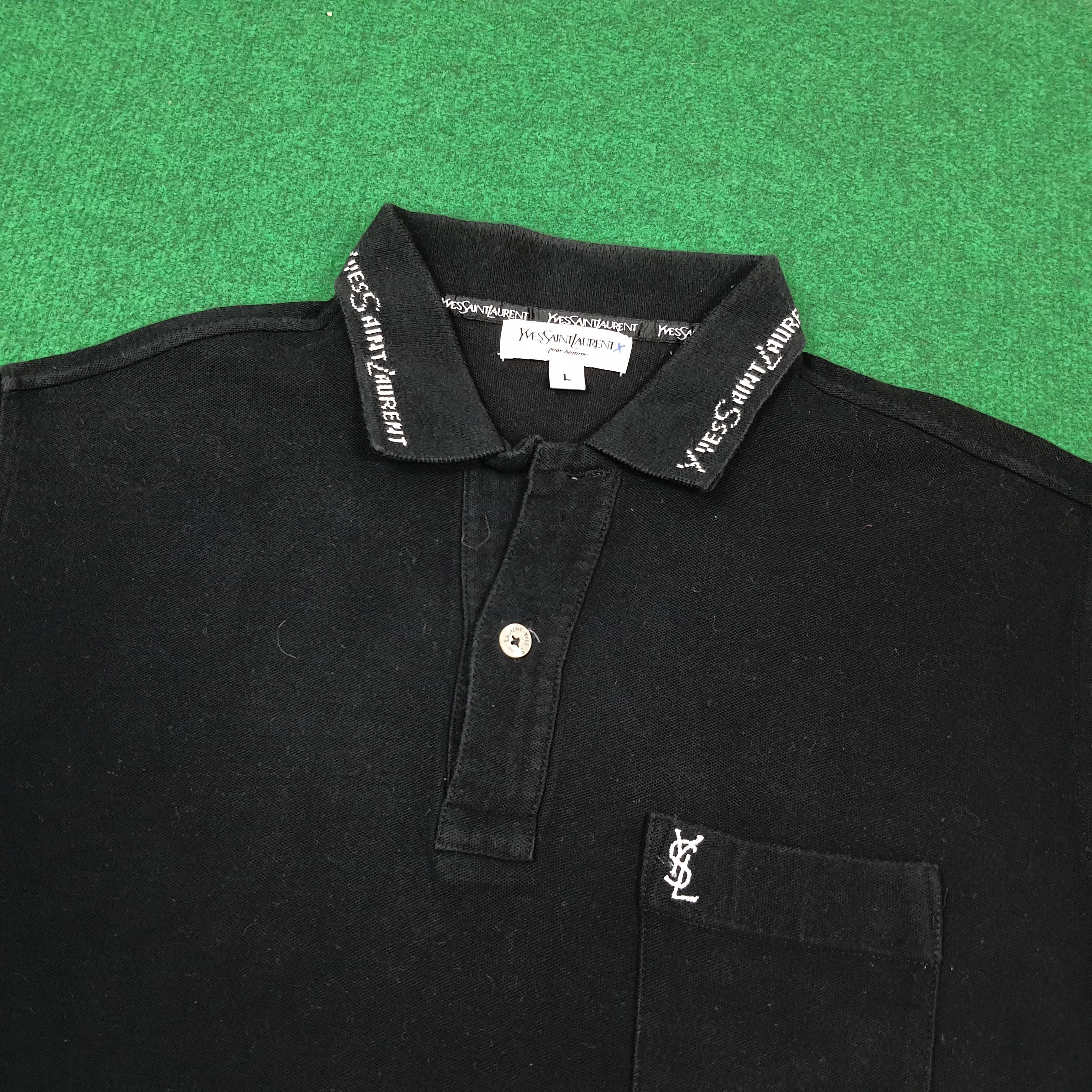 Yves Saint Laurent Vintage Yves Saint Laurent Polo Shirt YSL Pour Homme C301N42 Size US M / EU 48-50 / 2 - 2 Thumbnail