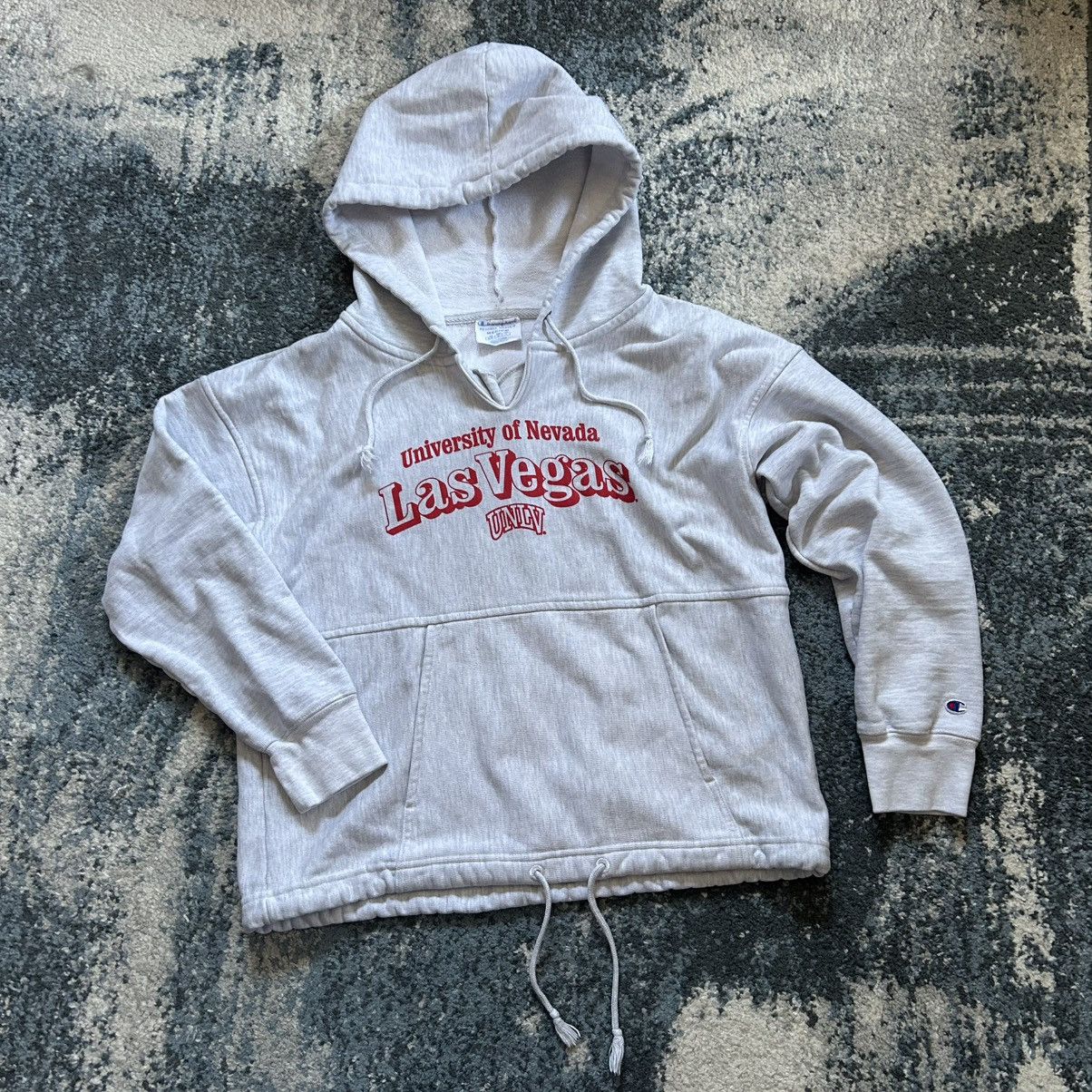 Champion UNLV HEATHER ASH GREY REVERSE WEAVE WORDMARK LOGO HOODiE Size M / US 6-8 / IT 42-44 - 12 Thumbnail