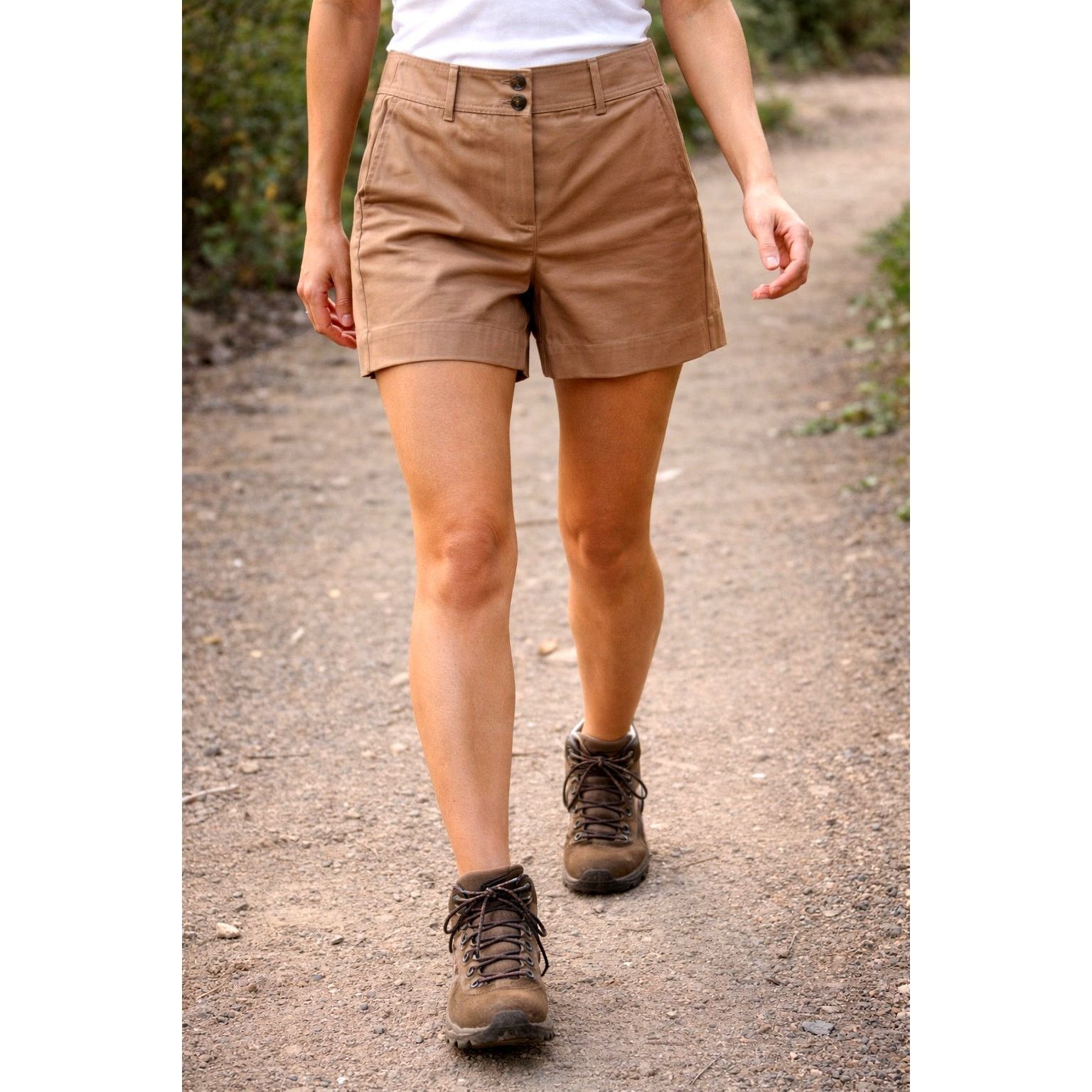 Boden Boden Westbourne Sateen Shorts Brown/Taupe Khaki Shorts 8 Size 30" / US 8 / IT 44 - 1 Thumbnail
