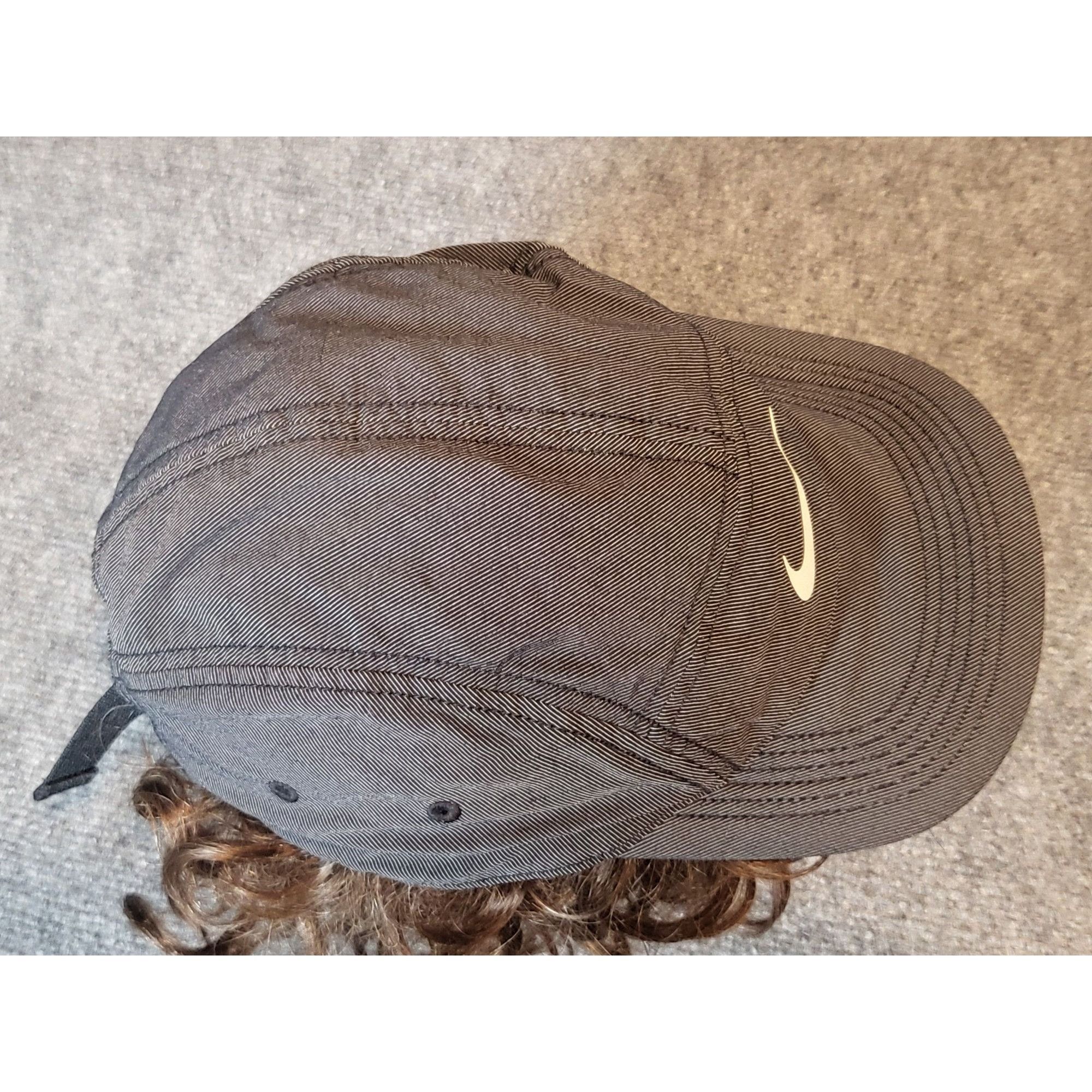 Nike Nike Dri-Fit AW84 5 Panel Hat Center Swoosh Gray Running Cro Size ONE SIZE - 5 Thumbnail