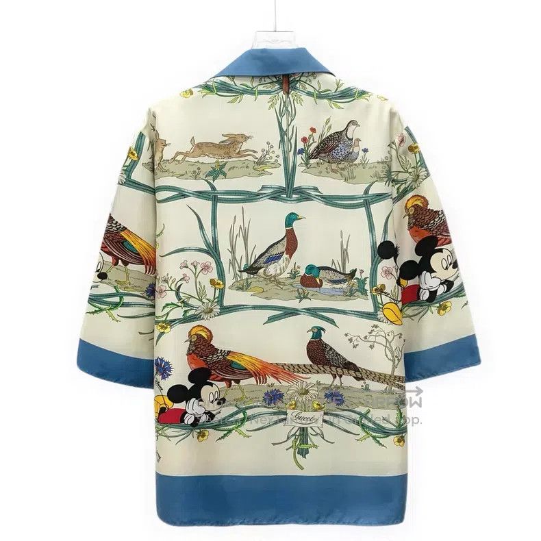 Gucci Gucci Multi-color flower and bird print mulberry silk lape Size XS / US 0-2 / IT 36-38 - 2 Thumbnail