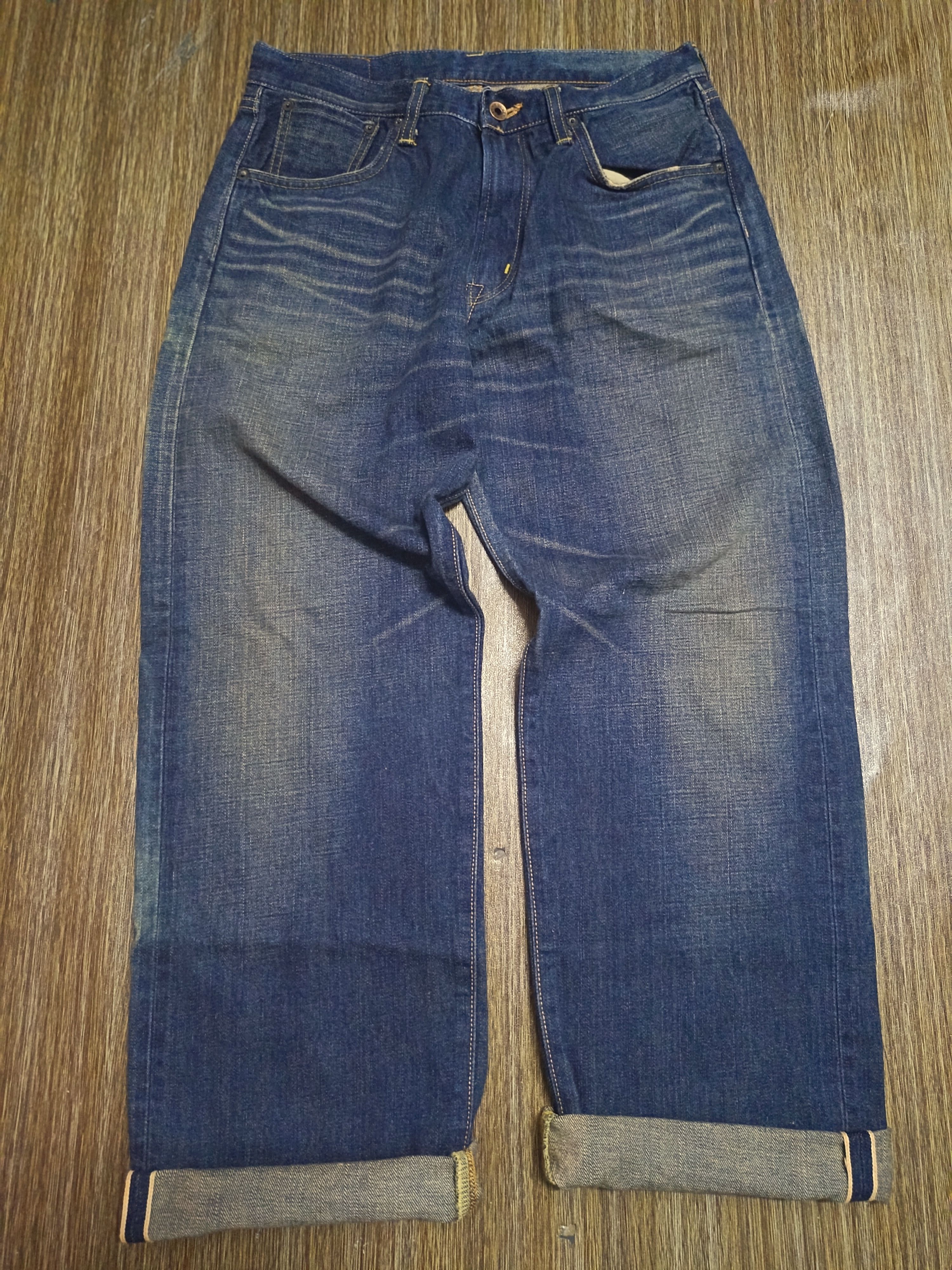 Edwin Edwin 505zx mudwash baggy selvegde Size US 31 - 3 Thumbnail