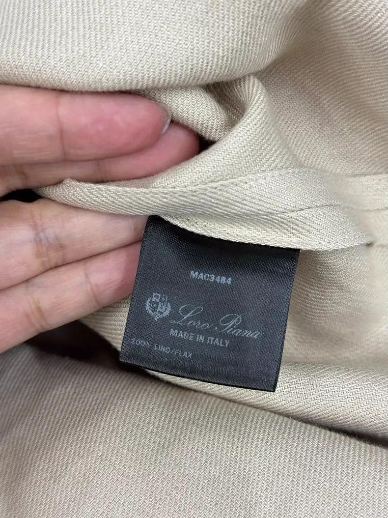 Other LORO PIANA Turn up the collar of your linen top Size L / US 10 / IT 46 - 5 Thumbnail