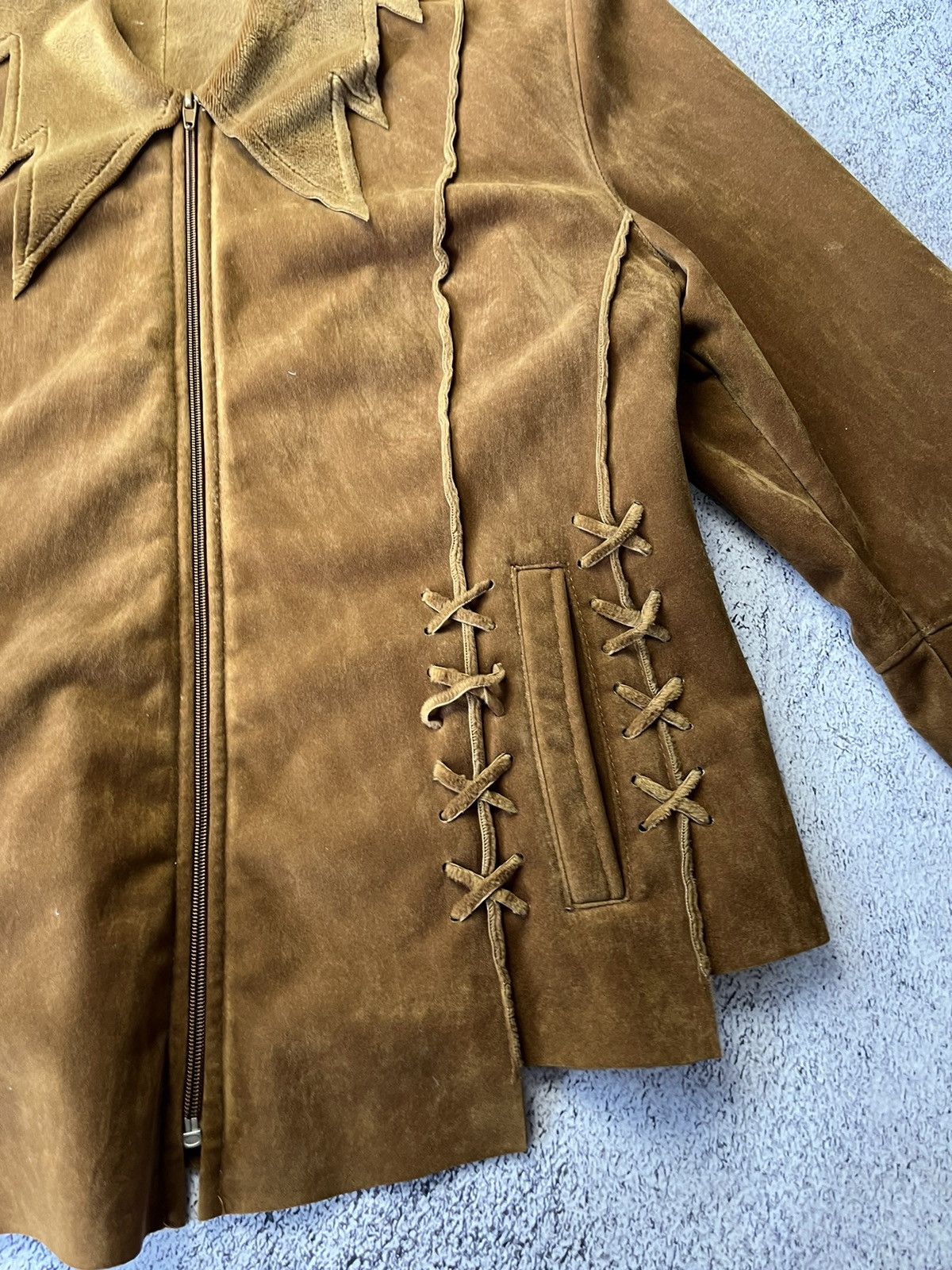 Japanese Brand Vintage Fringed Leather Suede Cowboy Western Jacket Size L / US 10 / IT 46 - 10 Thumbnail