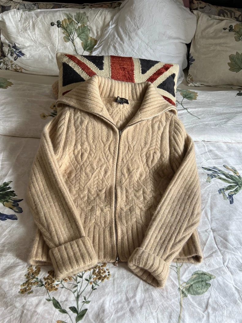 Loro Piana LORO PIANA Cashmere jacquard sweater coat Size M / US 6-8 / IT 42-44 - 2 Thumbnail