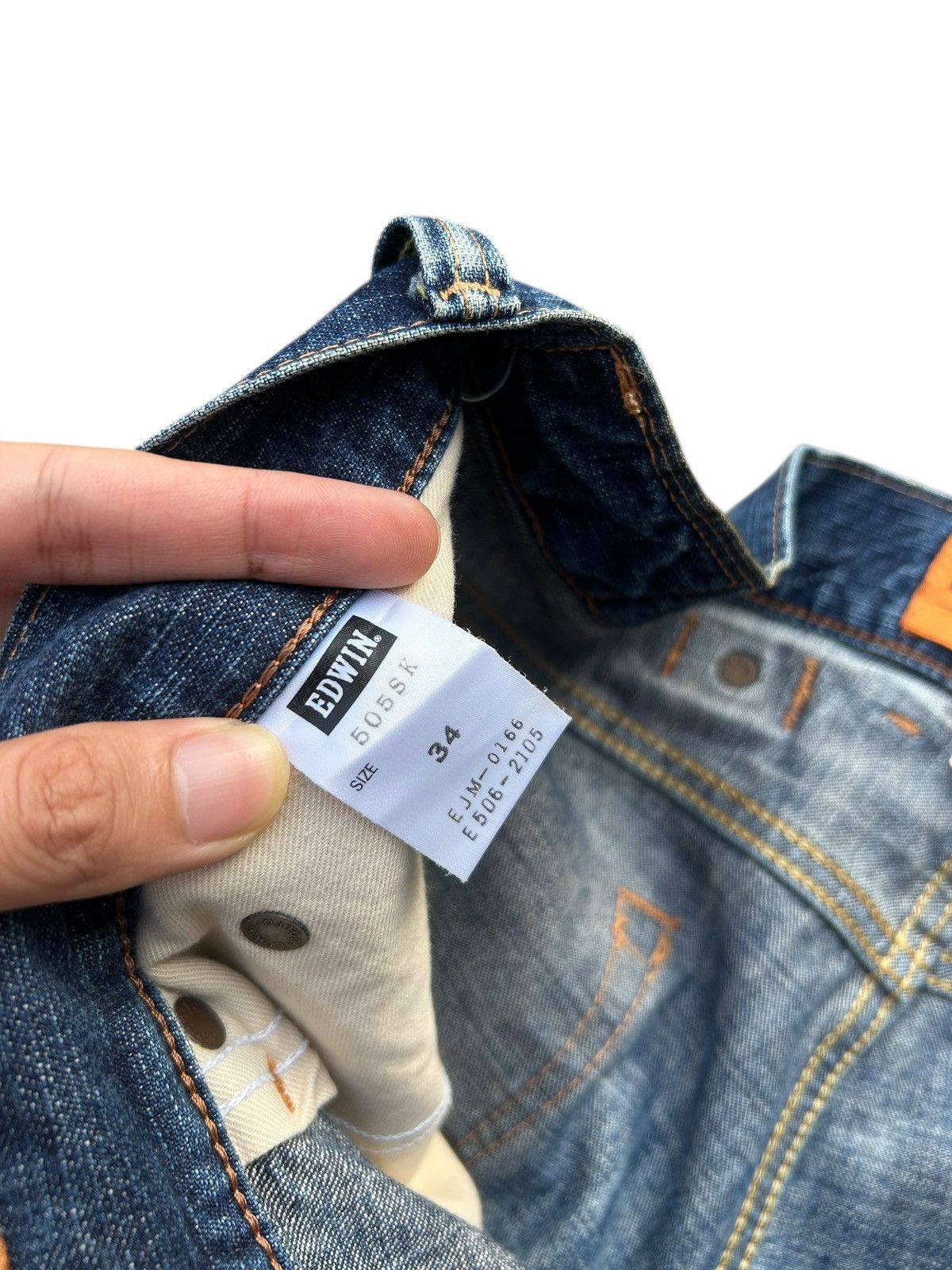 Kapital Vintage Edwin 505 Selvedge Buckle Back Distressed Denim Jean Size US 36 / EU 52 - 13 Thumbnail