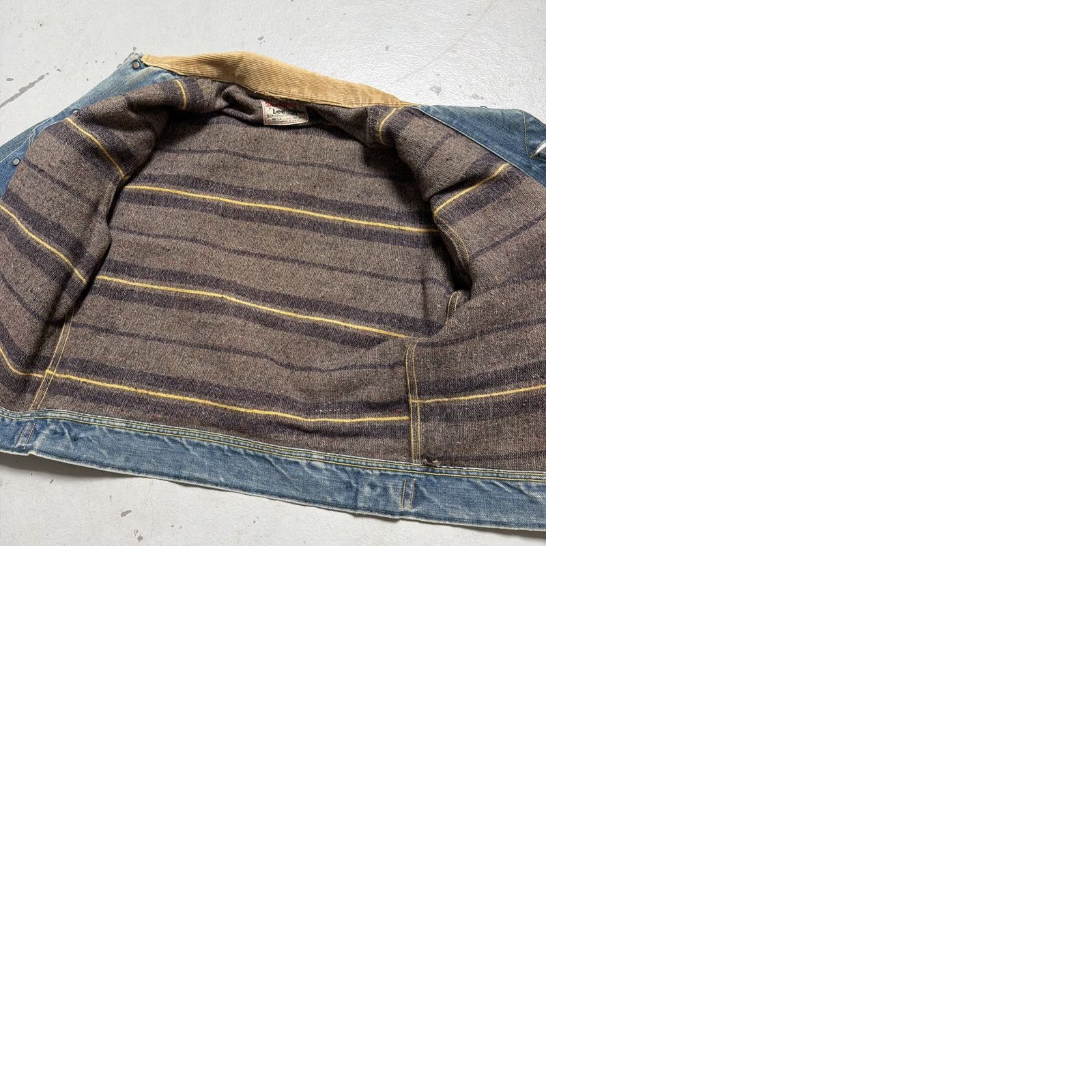 Lee Vintage Lee Storm Rider 101 LJ Lined Trucker Denim Ranch Barn Jacket USA 42 Size US XS / EU 42 / 0 - 10 Thumbnail
