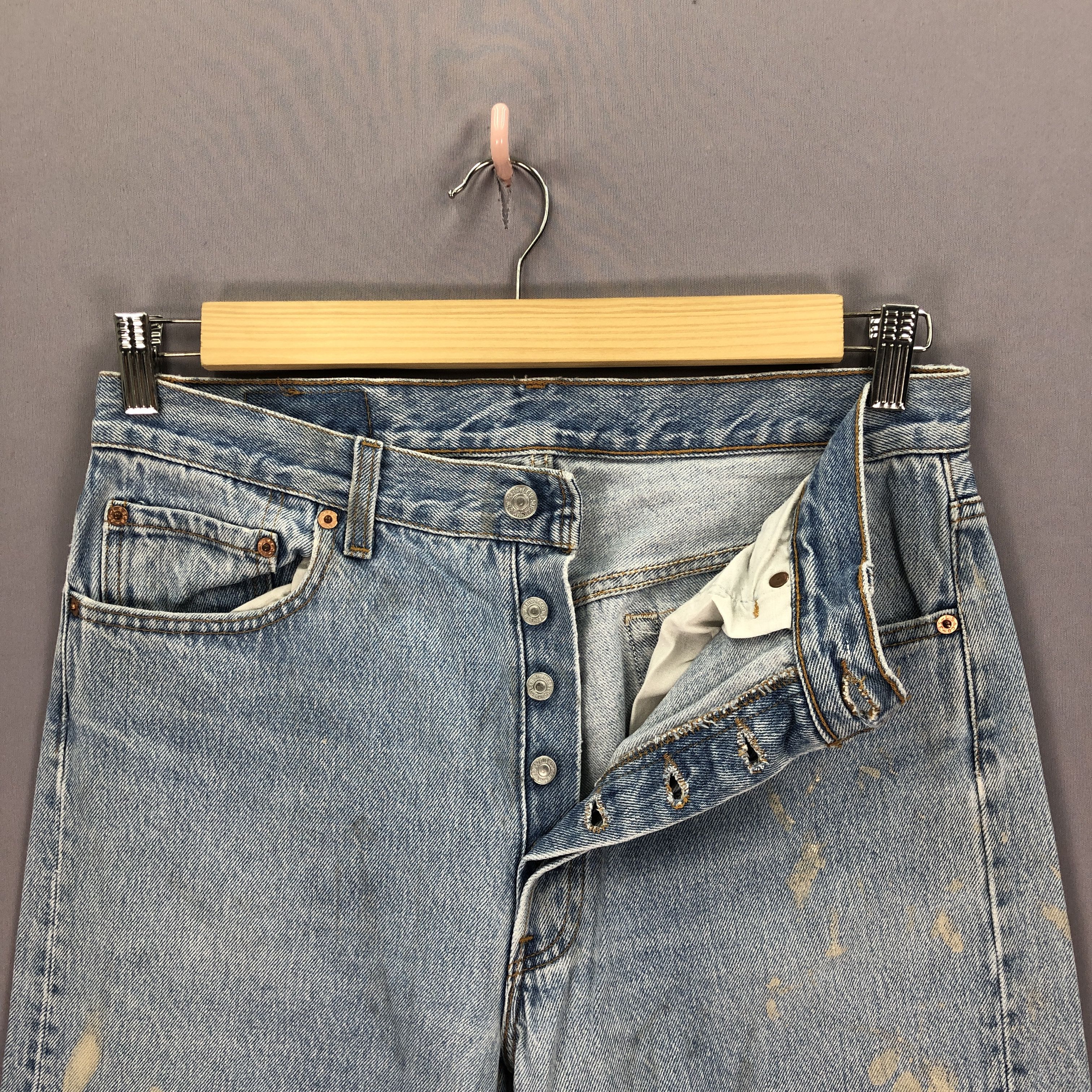 Levi's Vintage 90s Levis 501 Jeans Levi's Light Wash Faded Denim Size US 30 / EU 46 - 10 Thumbnail