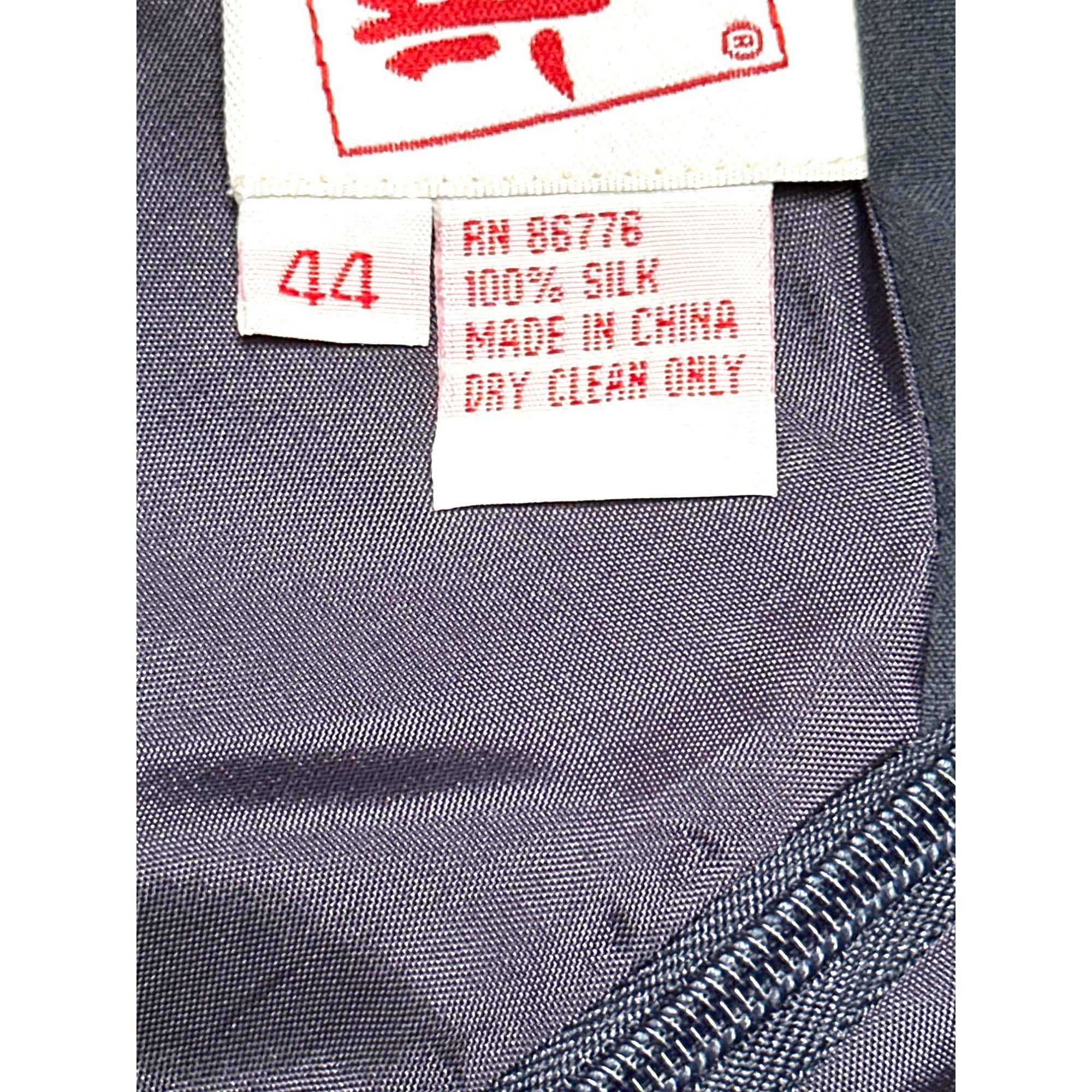Other Mondi 44 Navy Blue Silk Sleeveless Maxi Dress Vintage 90s Fo Size M / US 6-8 / IT 42-44 - 8 Thumbnail