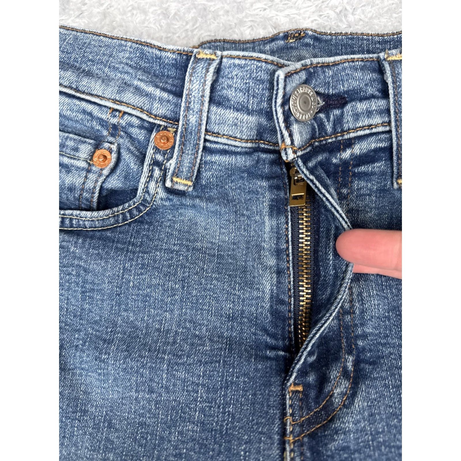 Levi's Levi's Premium Jeans Womens 29x32 Blue Extreme Skinny Fit Jeans Chainsaw Rinse - 5-Pocket Denim Zip Fly Slim City Mens? Size 29" - 5 Thumbnail