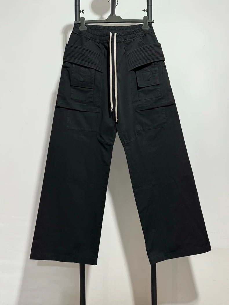 Rick Owens Rick Owens size m Double-loop wide-leg flared pants 2502-N Size US 30 / EU 46 - 1 Thumbnail