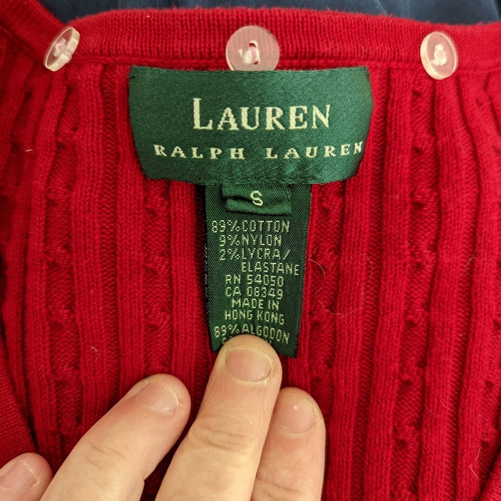 Lauren Ralph Lauren Lauren Ralph Lauren Ribbed V Neckline Sweater S Size S / US 4 / IT 40 - 3 Thumbnail