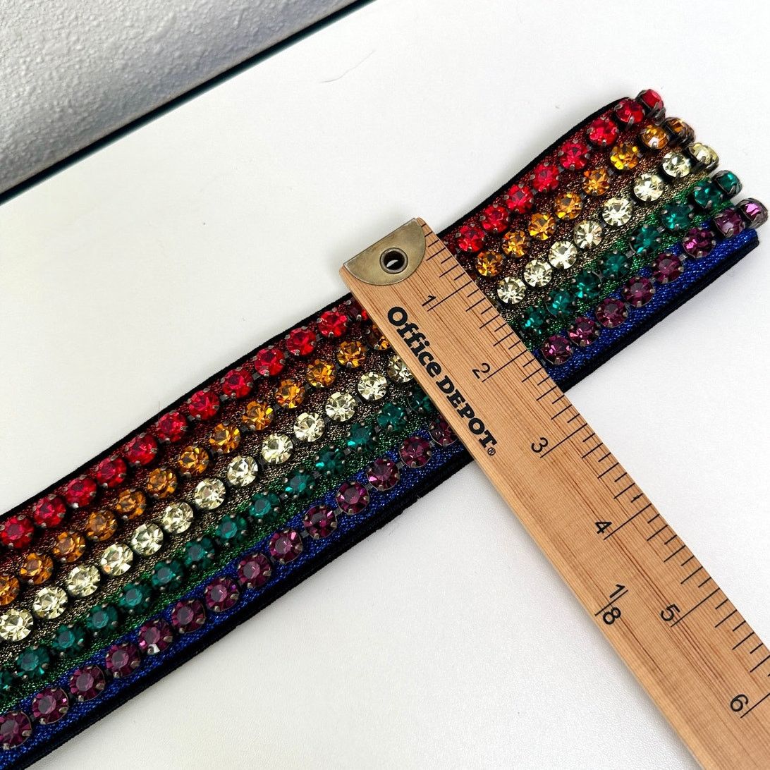 Gucci Gucci Multicolor Rhinestone Rainbow Stretch Headband Size ONE SIZE - 15 Thumbnail