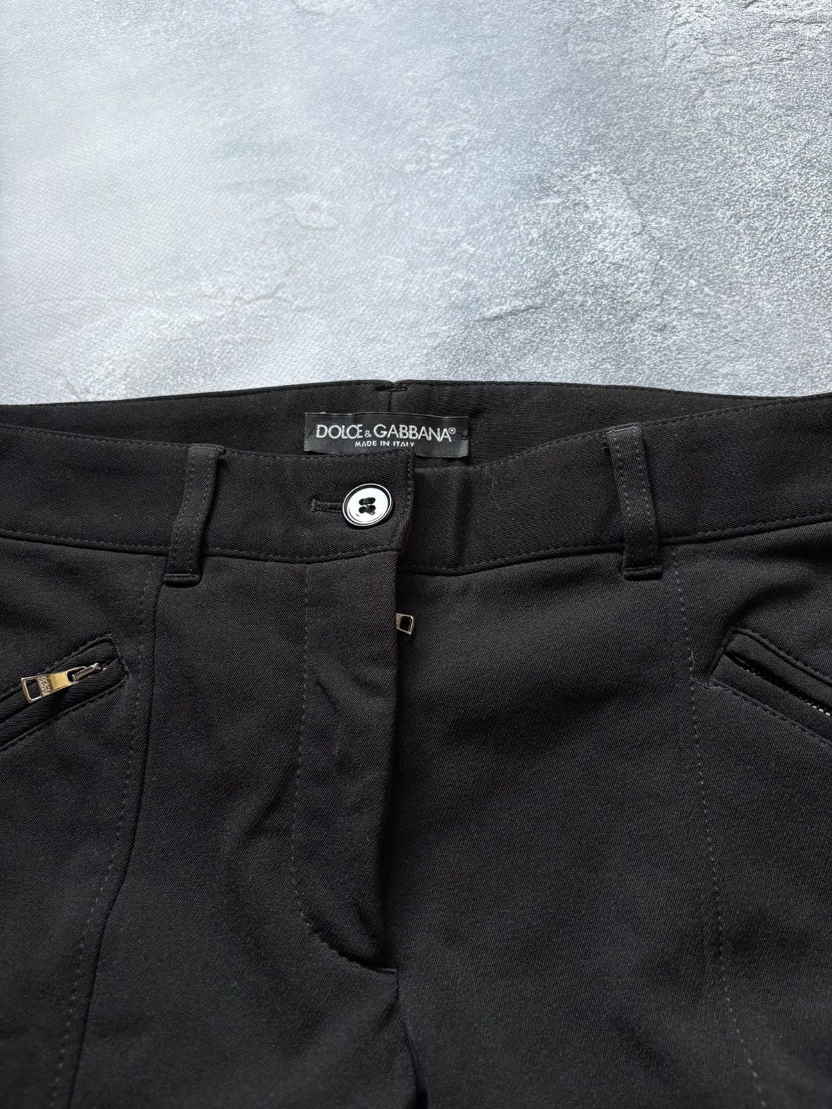 Dolce & Gabbana Vintage Dolce & Gabbana Women's Luxury Black Trousers Pants Size 28" / US 6 / IT 42 - 7 Thumbnail