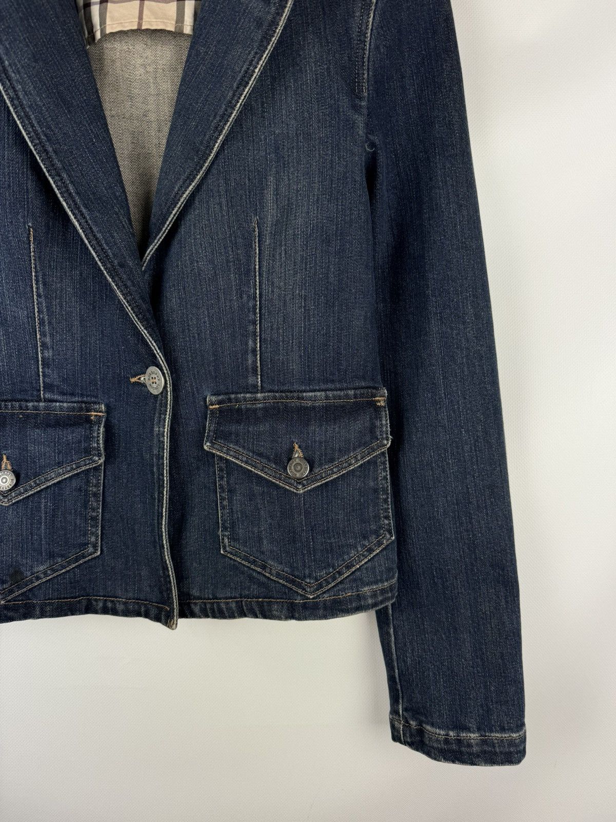 Burberry Burberry London Vintage Ladies Denim Blazer Jacket Size US 8 Size M / US 6-8 / IT 42-44 - 6 Thumbnail