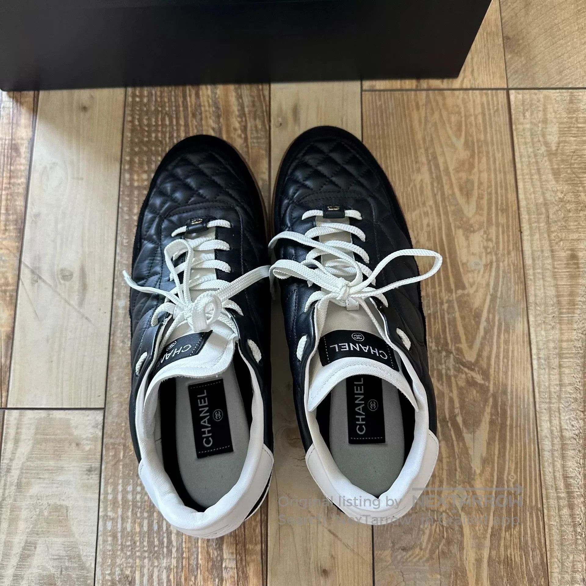 Chanel CHANEL Black Quilted Leather Low. Size US 9 / EU 42 - 5 Thumbnail