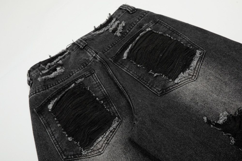Vintage Men's punk distressed washed loose ripped jeans Size US 32 / EU 48 - 4 Thumbnail