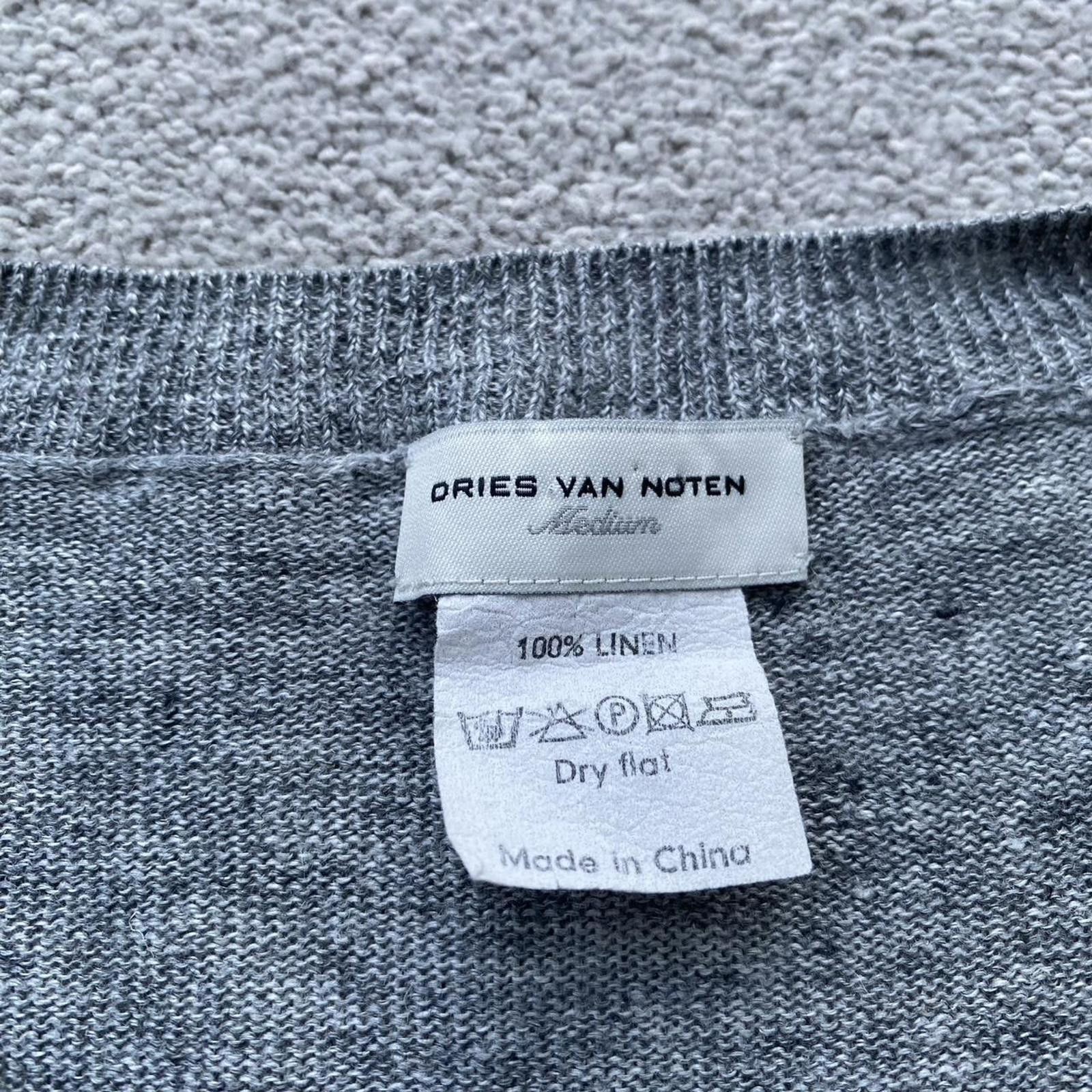 Dries Van Noten Dries Van Noten Linen V Neck Sweater Jumper Size US M / EU 48-50 / 2 - 4 Thumbnail