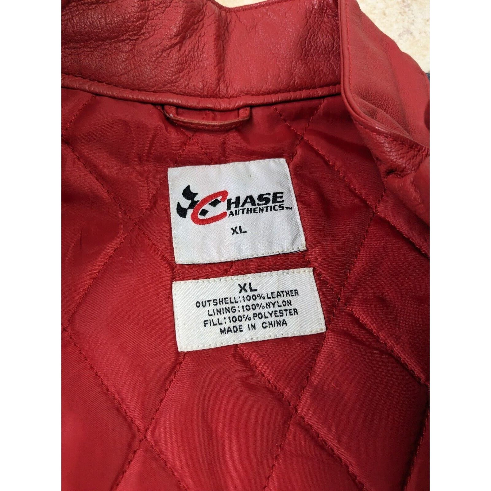 Chase Authentics Leather NASCAR Jacket Racing Dupont Winston Cup Jeff Gordon Size US XL / EU 56 / 4 - 6 Thumbnail