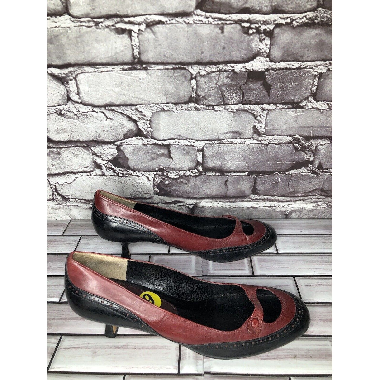 Other Max Studio Burgundy Red Leather MaryJane Strap High Heels Wo Size US 9 / IT 39 - 17 Thumbnail