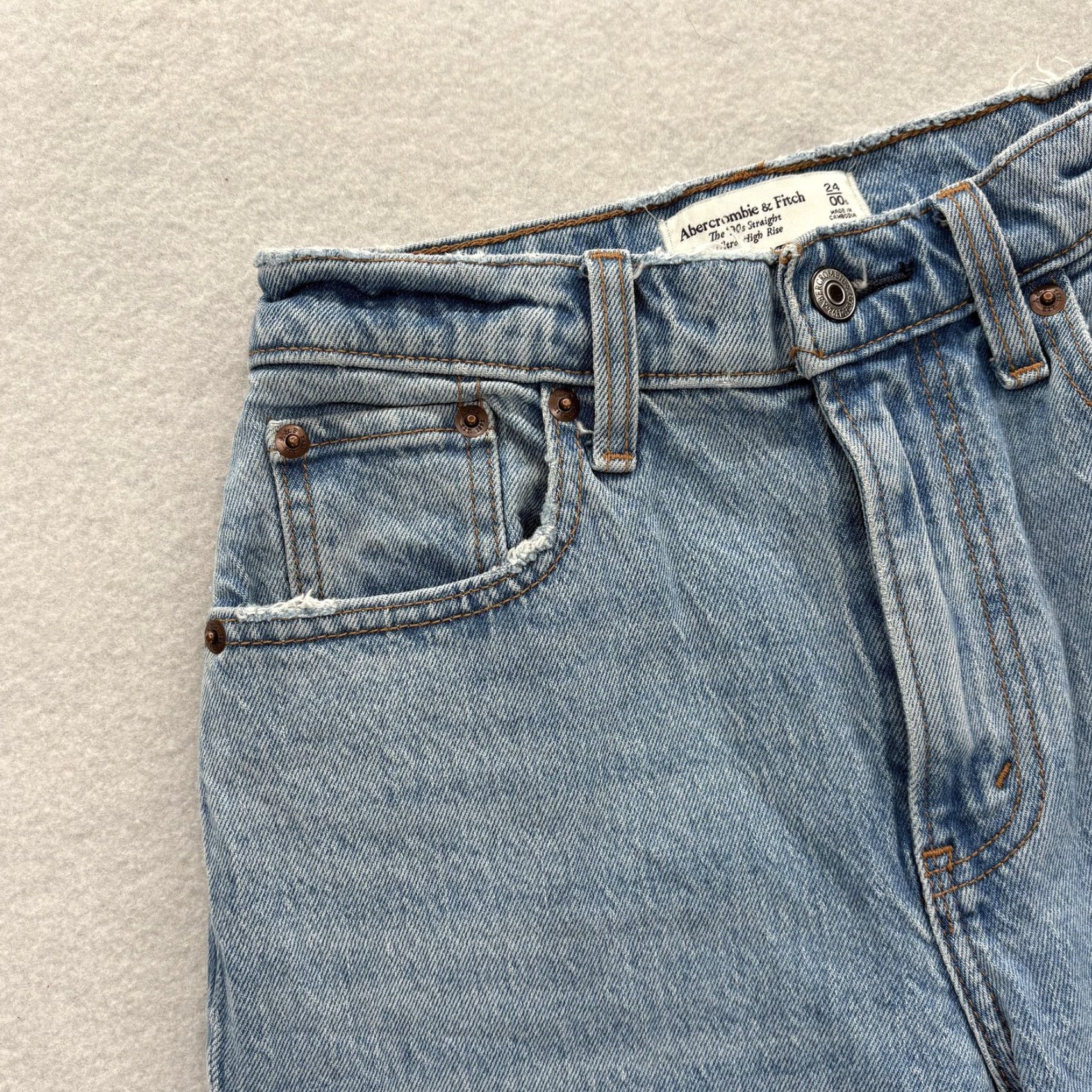 Abercrombie & Fitch Abercrombie & Fitch Jeans Womens 90s High Rise Curve Love 24/00S Blue Size 24" / US 00 / IT 34 - 3 Thumbnail