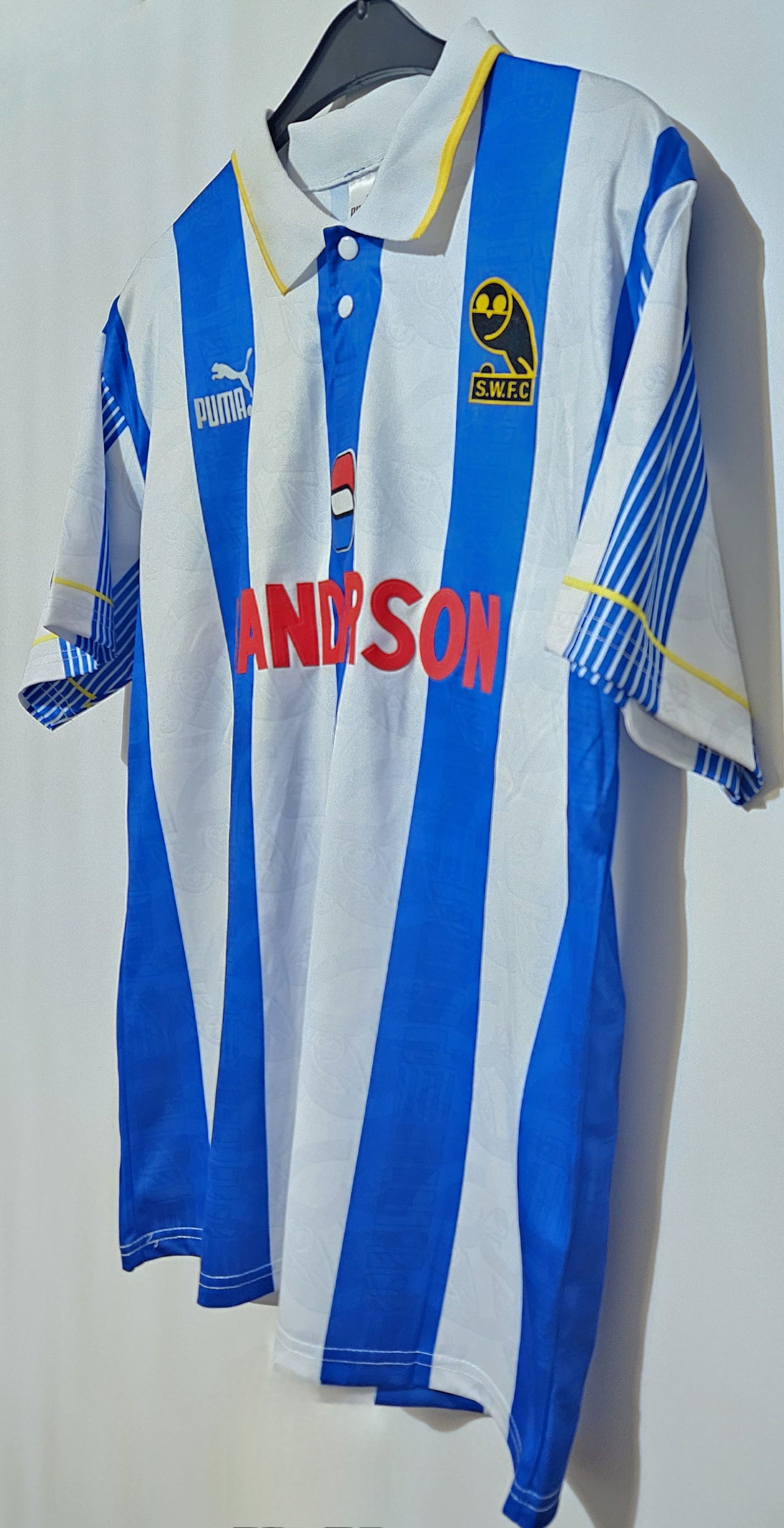 Other Waddle 8 Sheffield Wednesday 1995 Vintage Football Jersey Size US L / EU 52-54 / 3 - 3 Thumbnail