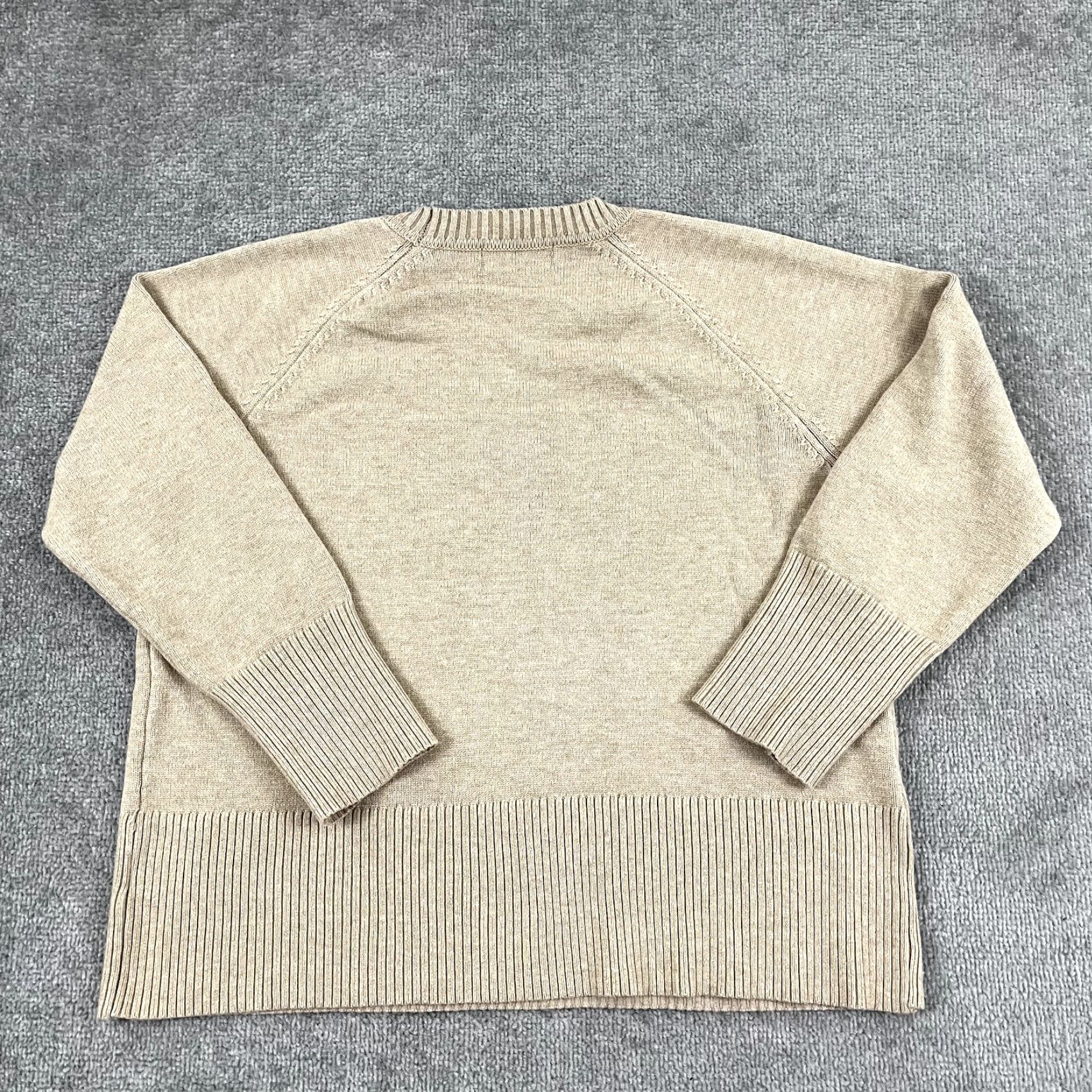 Vintage MAGASCHONI Sweater Women XL Brown Knit Crew Neck Pullover Stretch Casual Size XL / US 12-14 / IT 48-50 - 7 Thumbnail