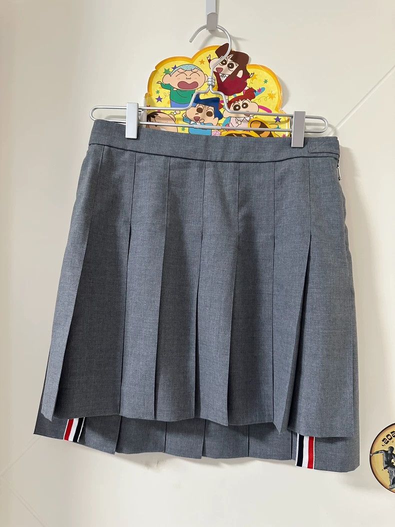 Thom Browne Thom Browne Grey pleated skirt Size 26" / US 2 / IT 38 - 1 Thumbnail