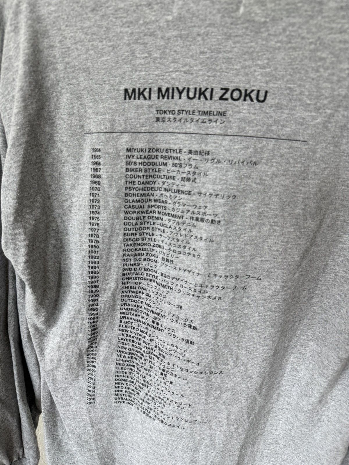 Mki Miyuki Zoku Tokyo Style Timeline L/S T-Shirt Size US M / EU 48-50 / 2 - 7 Thumbnail